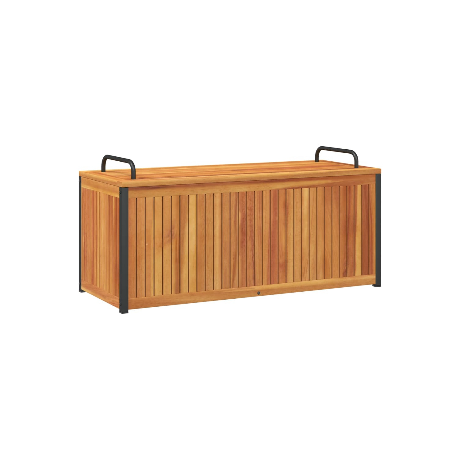 vidaXL Outdoor Cushion Box 110x45x42/53 cm Solid Wood Acacia and Steel