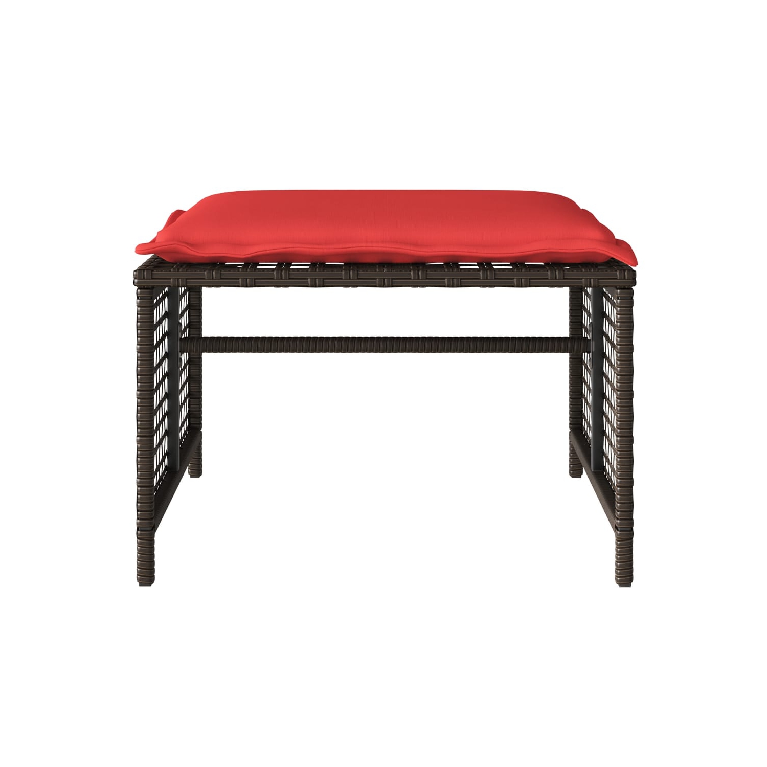 vidaXL 4 Piece Garden Sofa Set with Cushions Brown Poly Rattan Glass