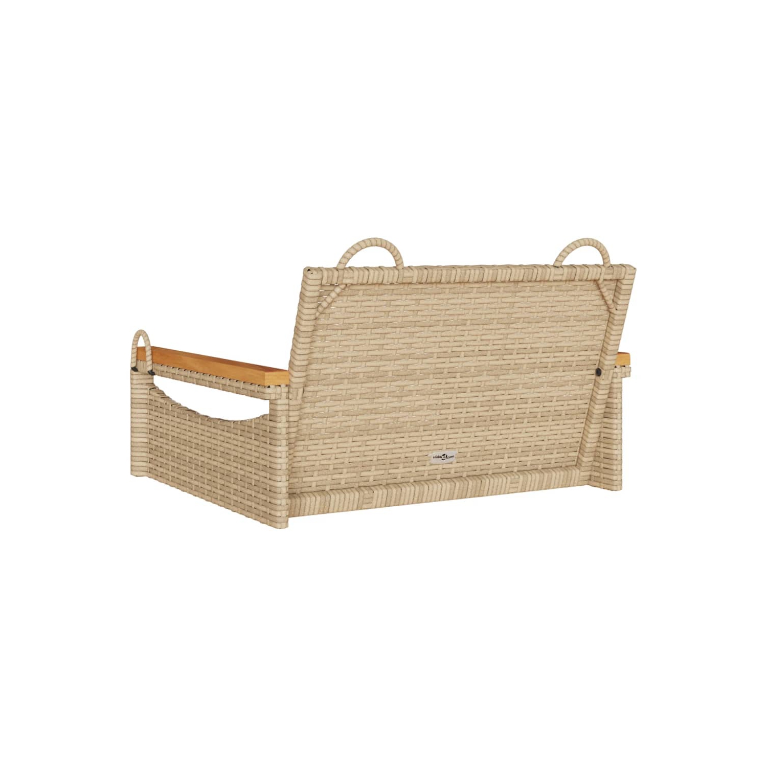 VidaXL – Banc pivotant beige 63x62By 40&nbsp;cm poly rotin