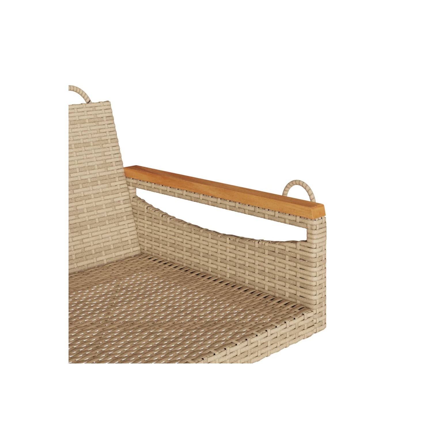 VidaXL – Banc pivotant beige 63x62By 40&nbsp;cm poly rotin