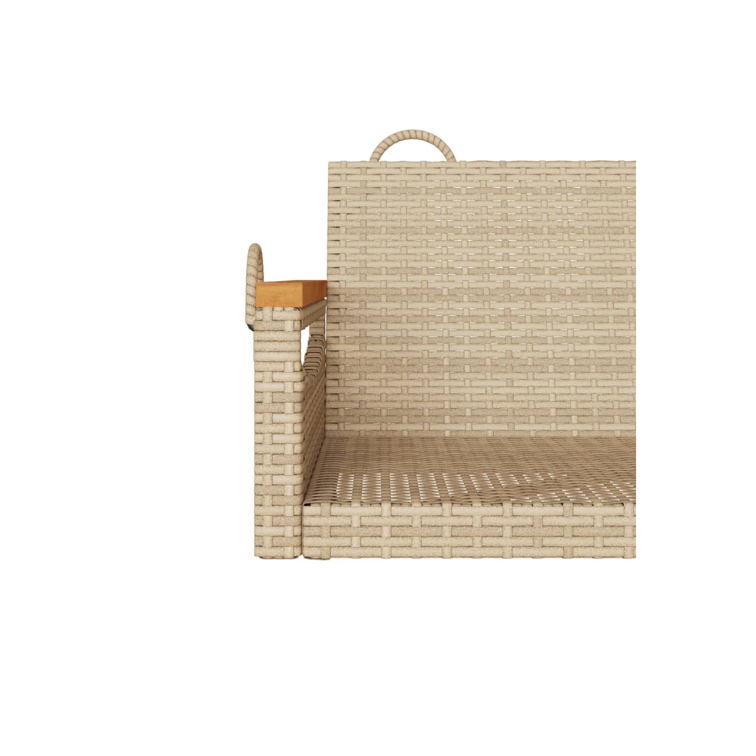 VidaXL – Banc pivotant beige 63x62By 40&nbsp;cm poly rotin