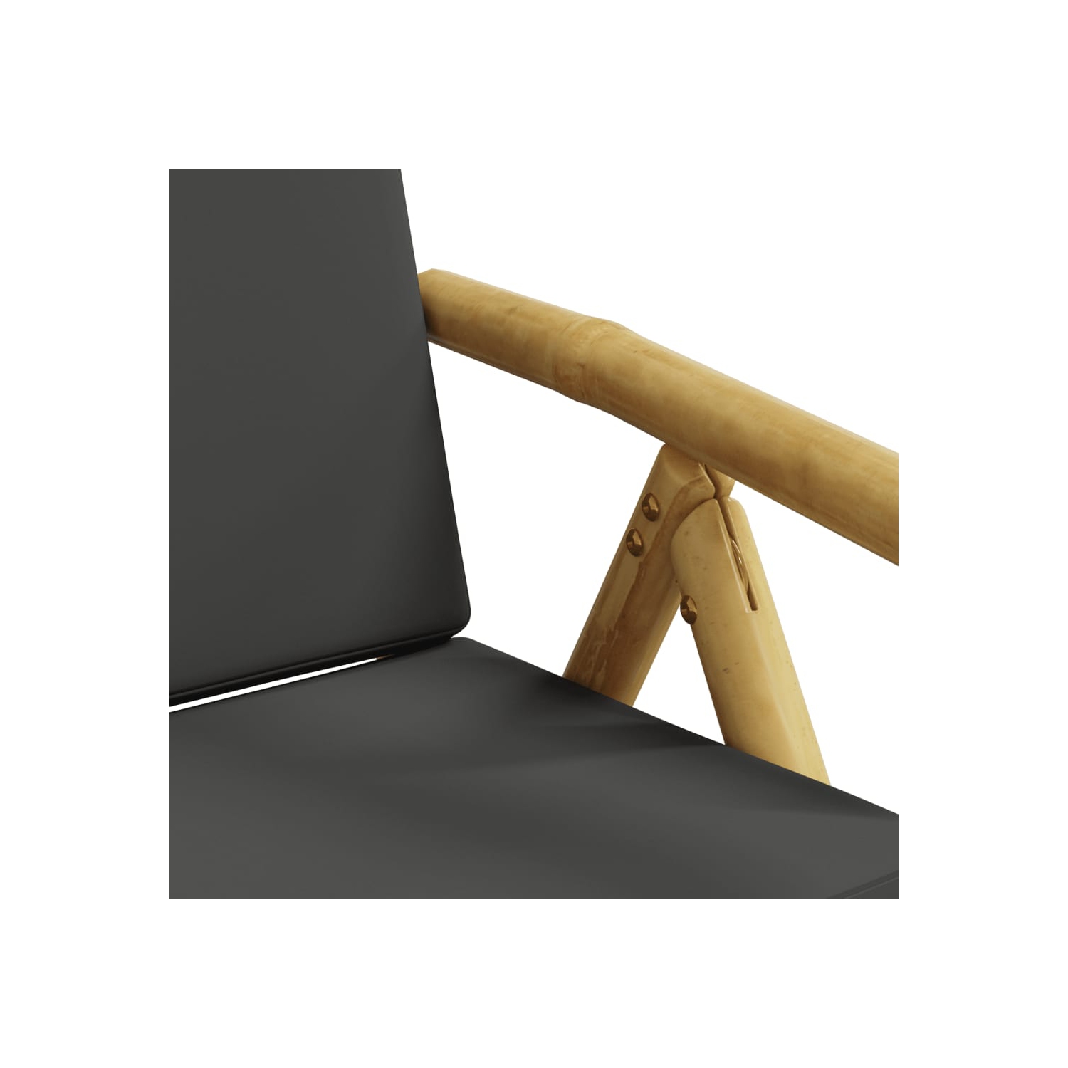 vidaXL Folding Garden Reclining Chairs 2 pcs with Cushions Bamboo