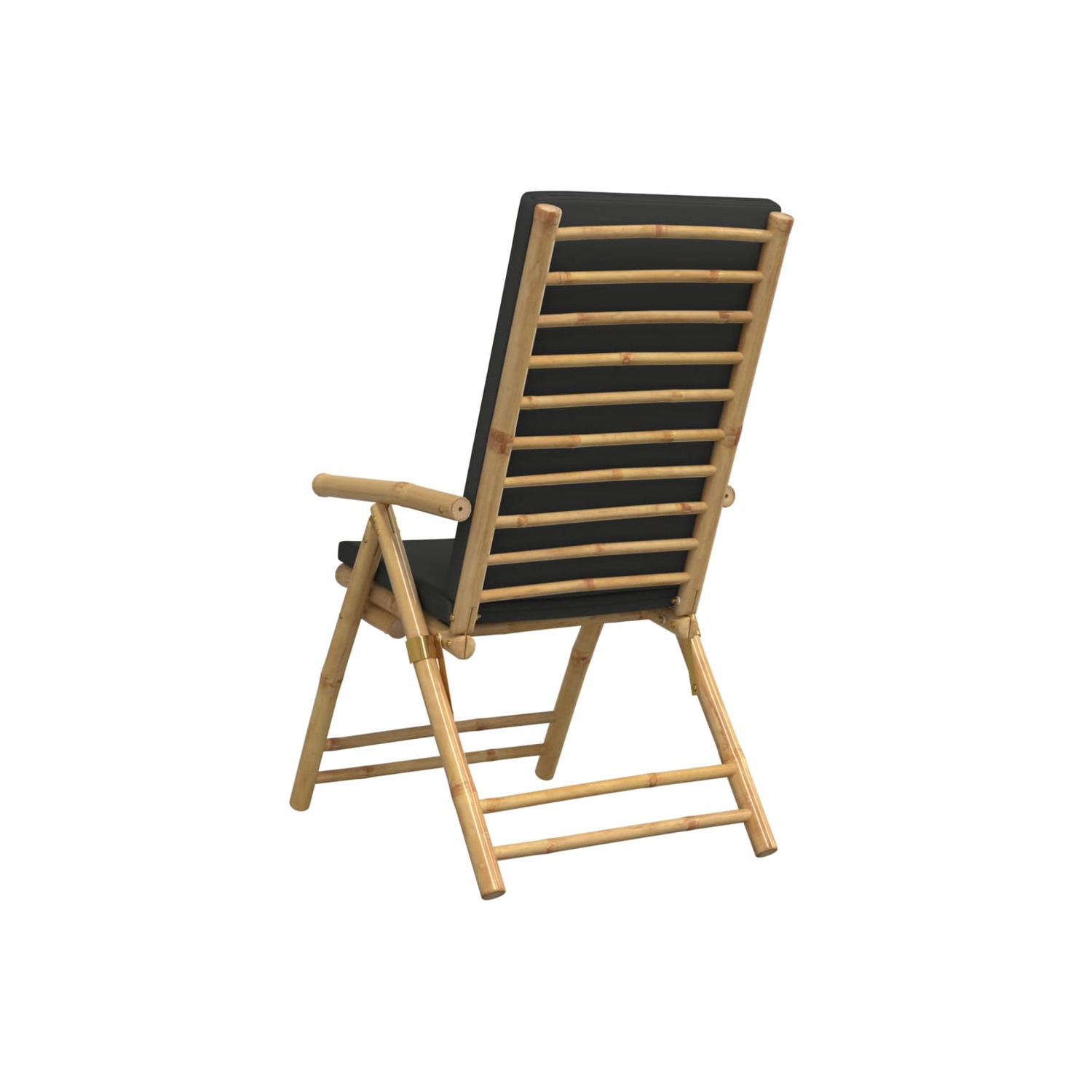 VidaXL – 6 fauteuils inclinables pliants avec coussins gris foncé en bambou