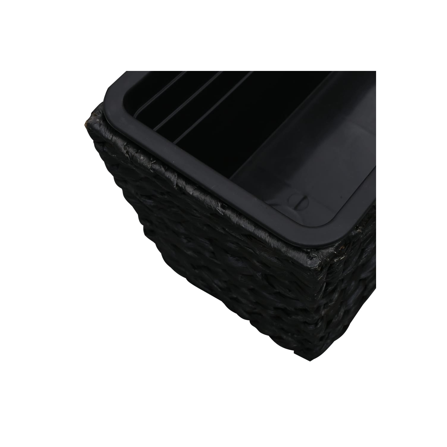 vidaXL Planters 2 pcs Water Hyacinth Black