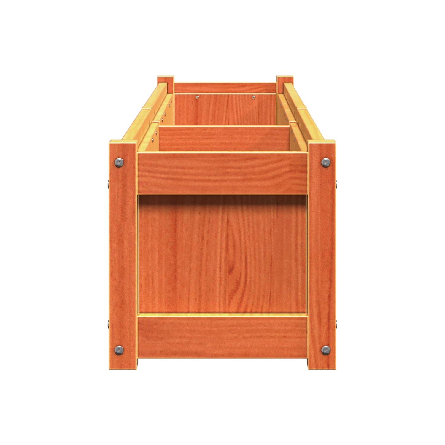 vidaXL Garden Planters 2 pcs Wax Brown Solid Wood Pine