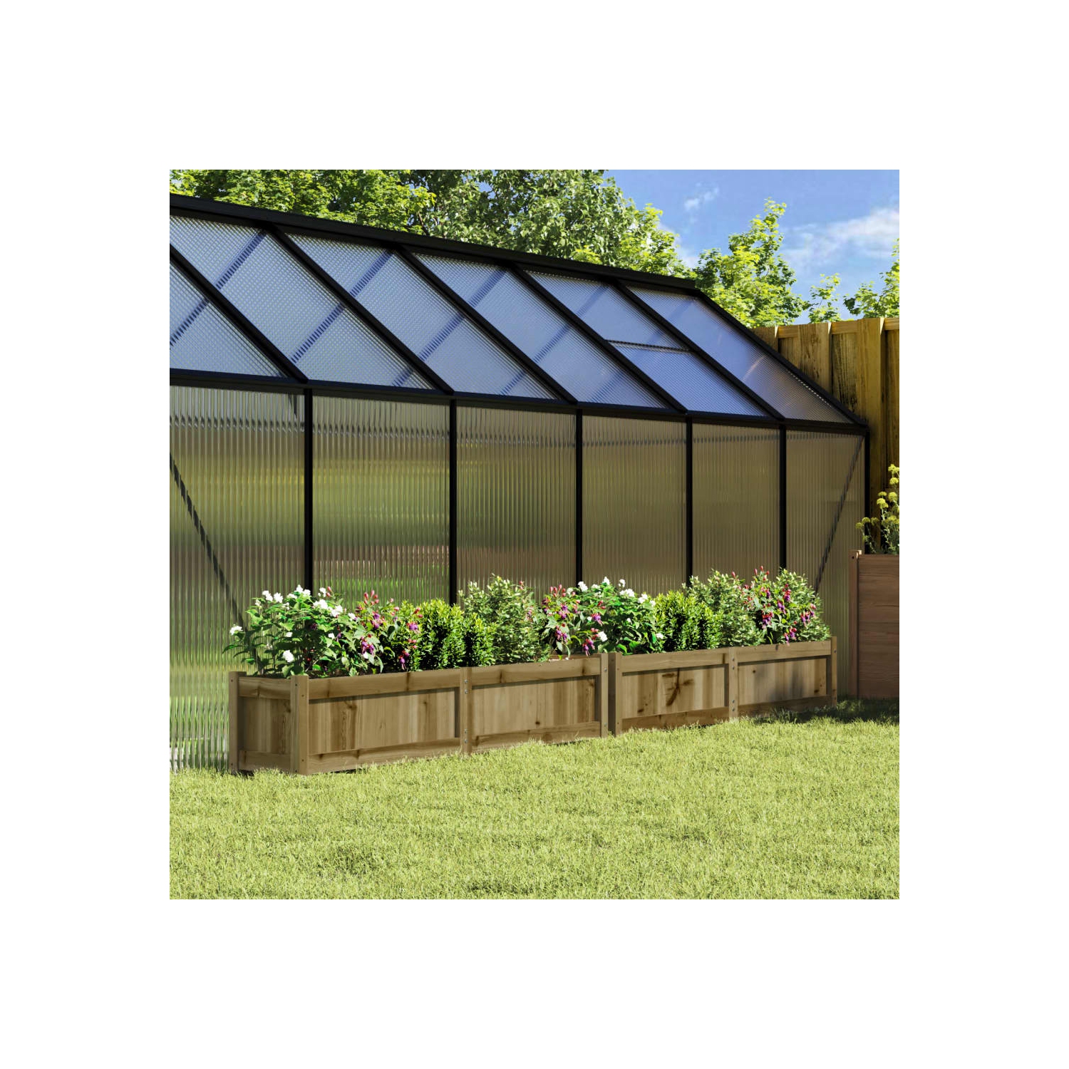 vidaXL Garden Planters 2 pcs Impregnated Wood Pine