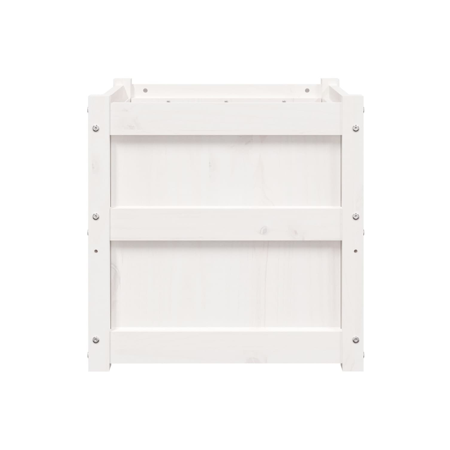 vidaXL Garden Planters 2 pcs White Solid Wood Pine