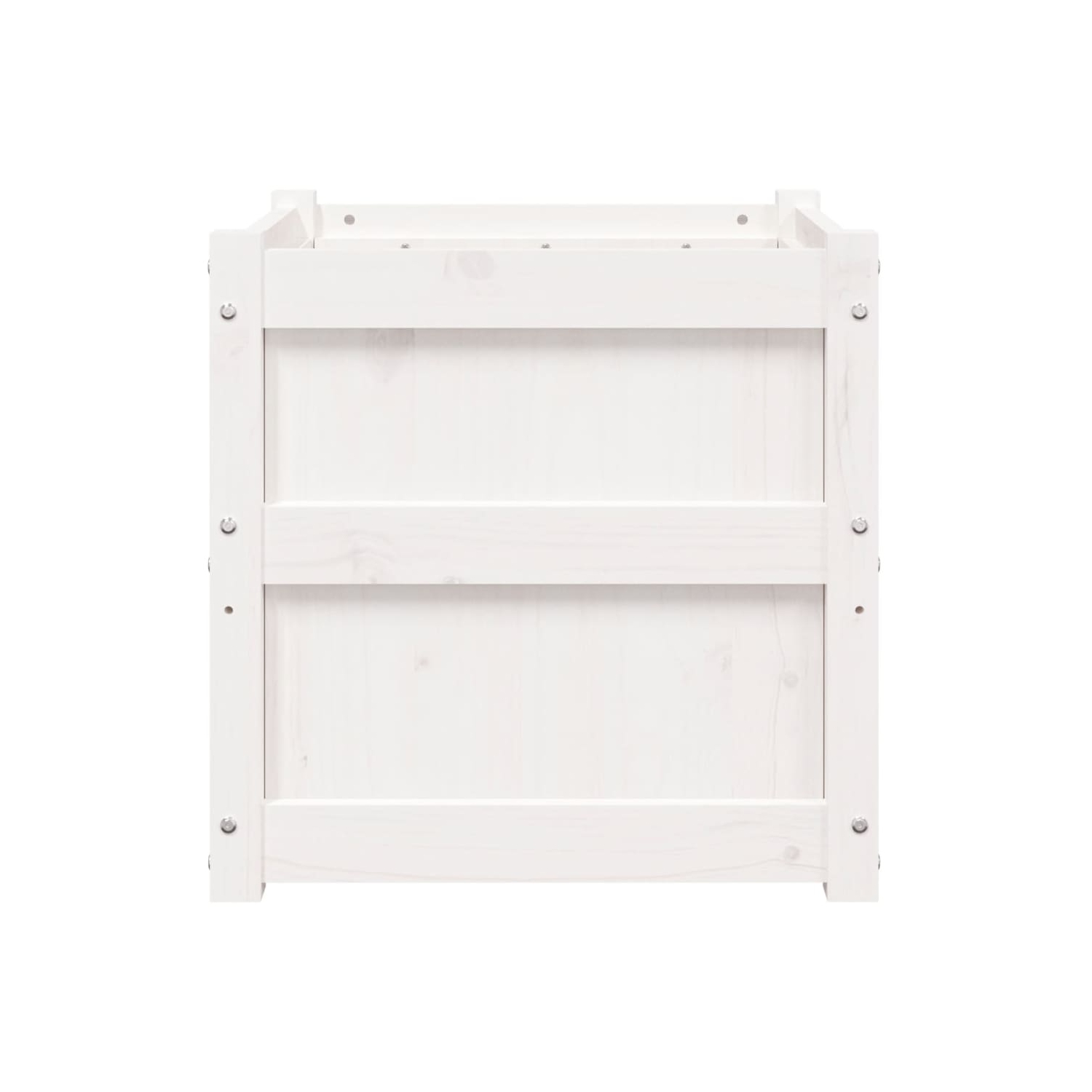 vidaXL Garden Planters 2 pcs White Solid Wood Pine