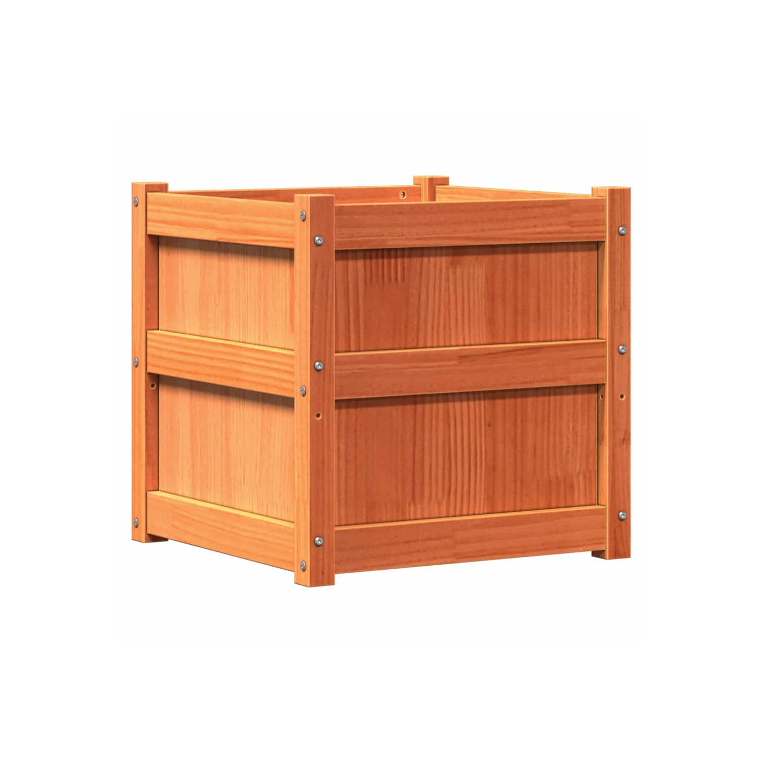 vidaXL Garden Planters 2 pcs Wax Brown Solid Wood Pine