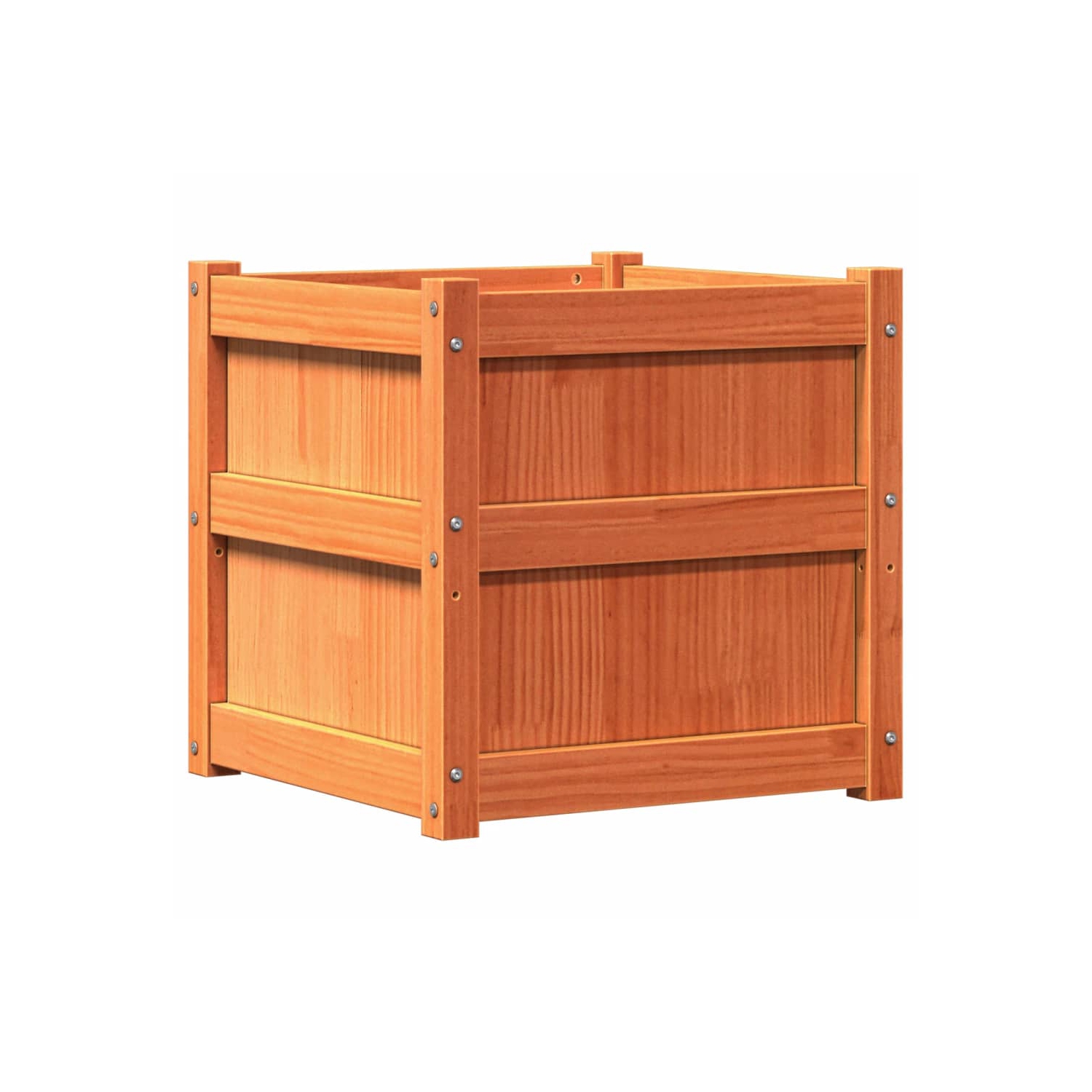 vidaXL Garden Planters 2 pcs Wax Brown Solid Wood Pine