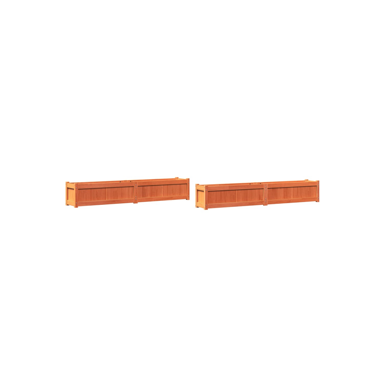 vidaXL Garden Planters 2 pcs Wax Brown Solid Wood Pine