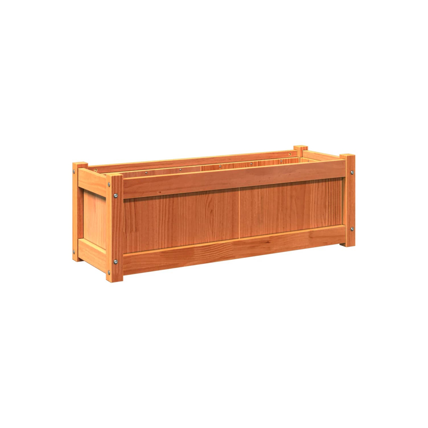 vidaXL Garden Planters 2 pcs Wax Brown Solid Wood Pine