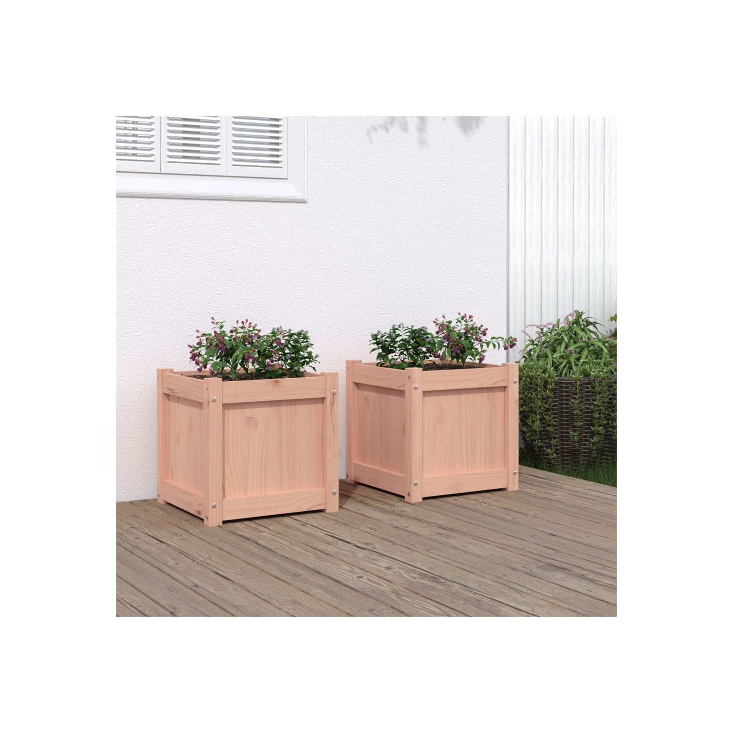 vidaXL Garden Planters 2 pcs Solid Wood Douglas