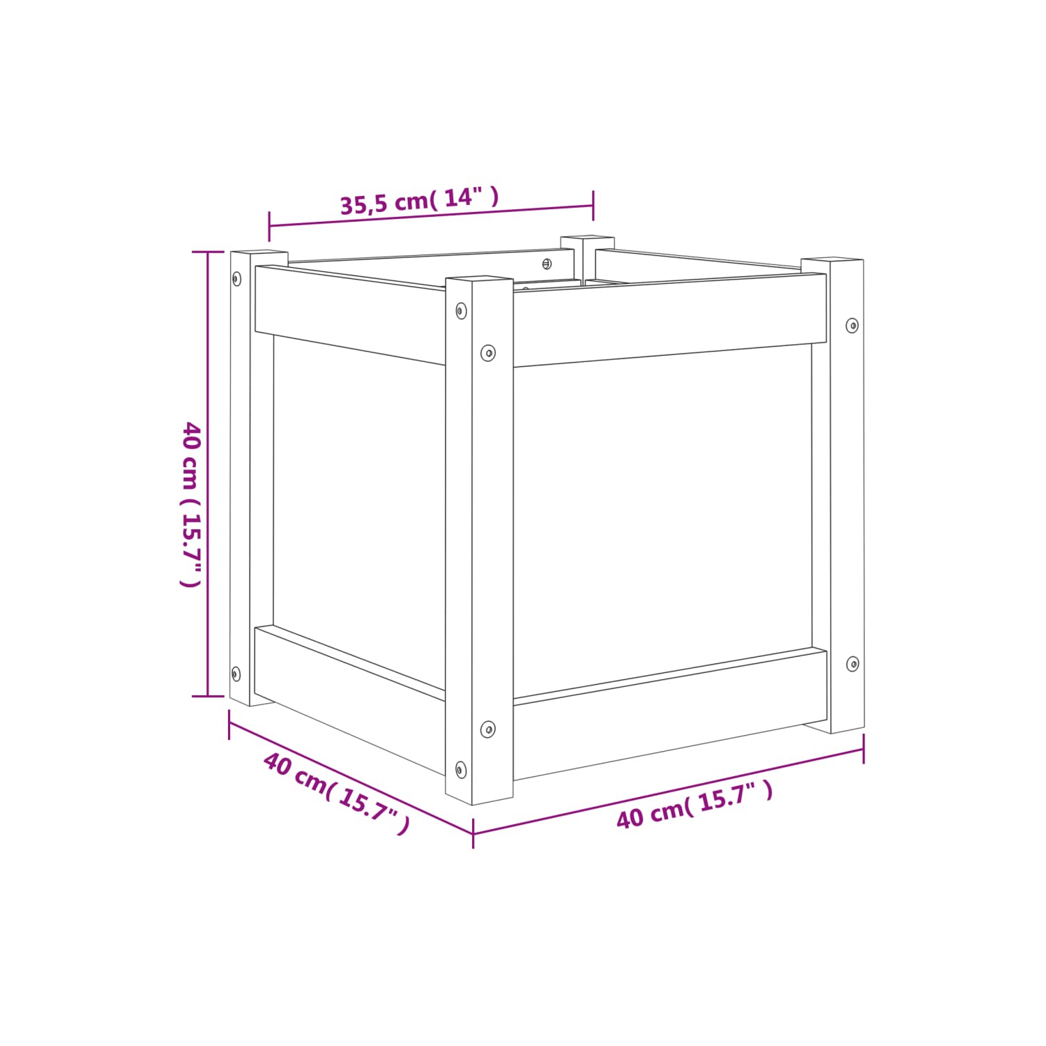 vidaXL Garden Planters 2 pcs Solid Wood Douglas
