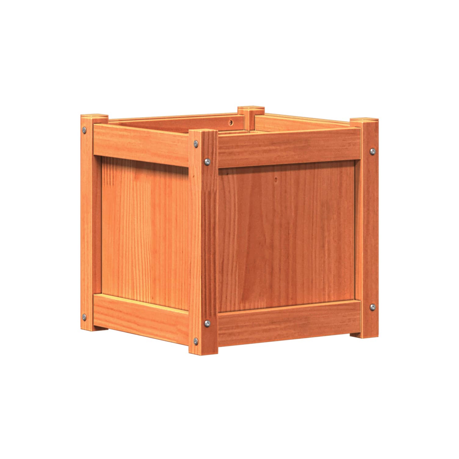 vidaXL Garden Planters 2 pcs Wax Brown Solid Wood Pine