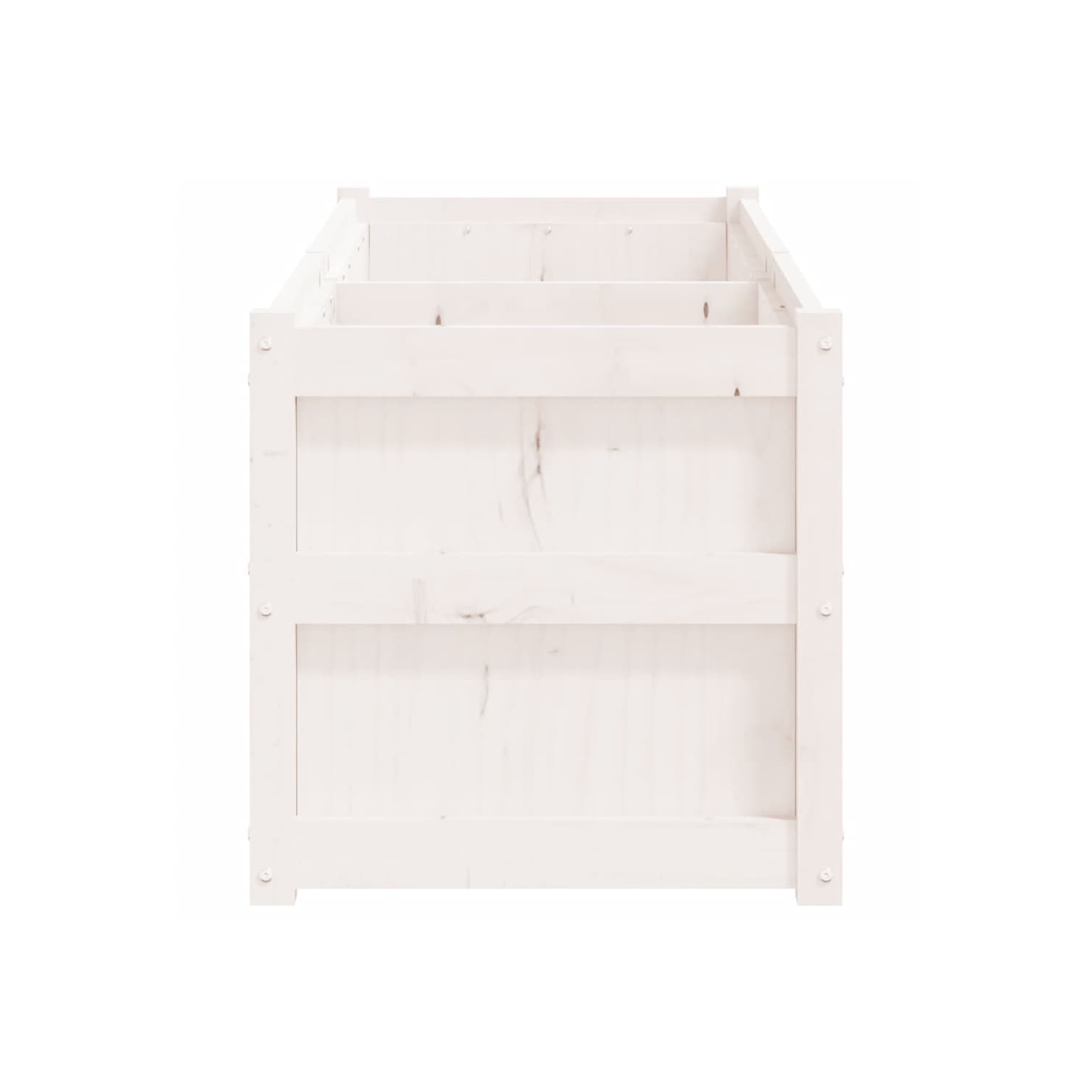 VidaXL Jardinière blanche 150 x 50&nbsp;po 50&nbsp;cm, pin massif