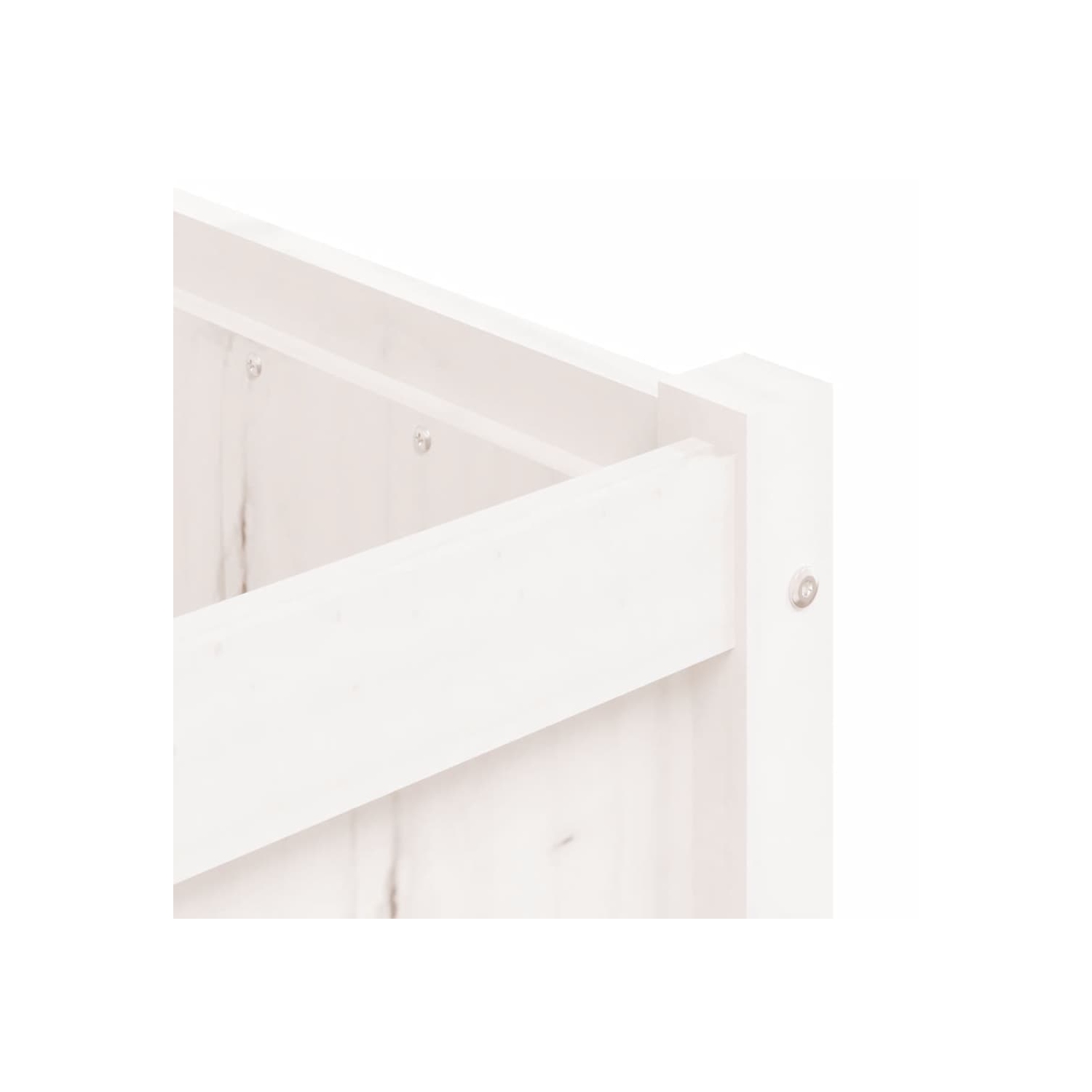 VidaXL Jardinière blanche 150 x 50&nbsp;po 50&nbsp;cm, pin massif