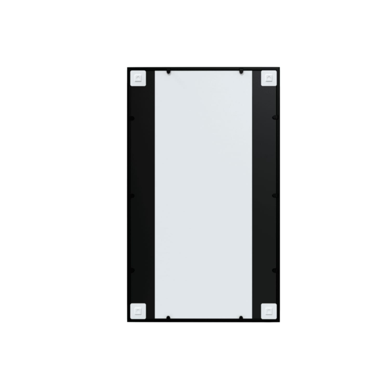 vidaXL Wall Mirrors 2 pcs Black 100x60 cm Metal