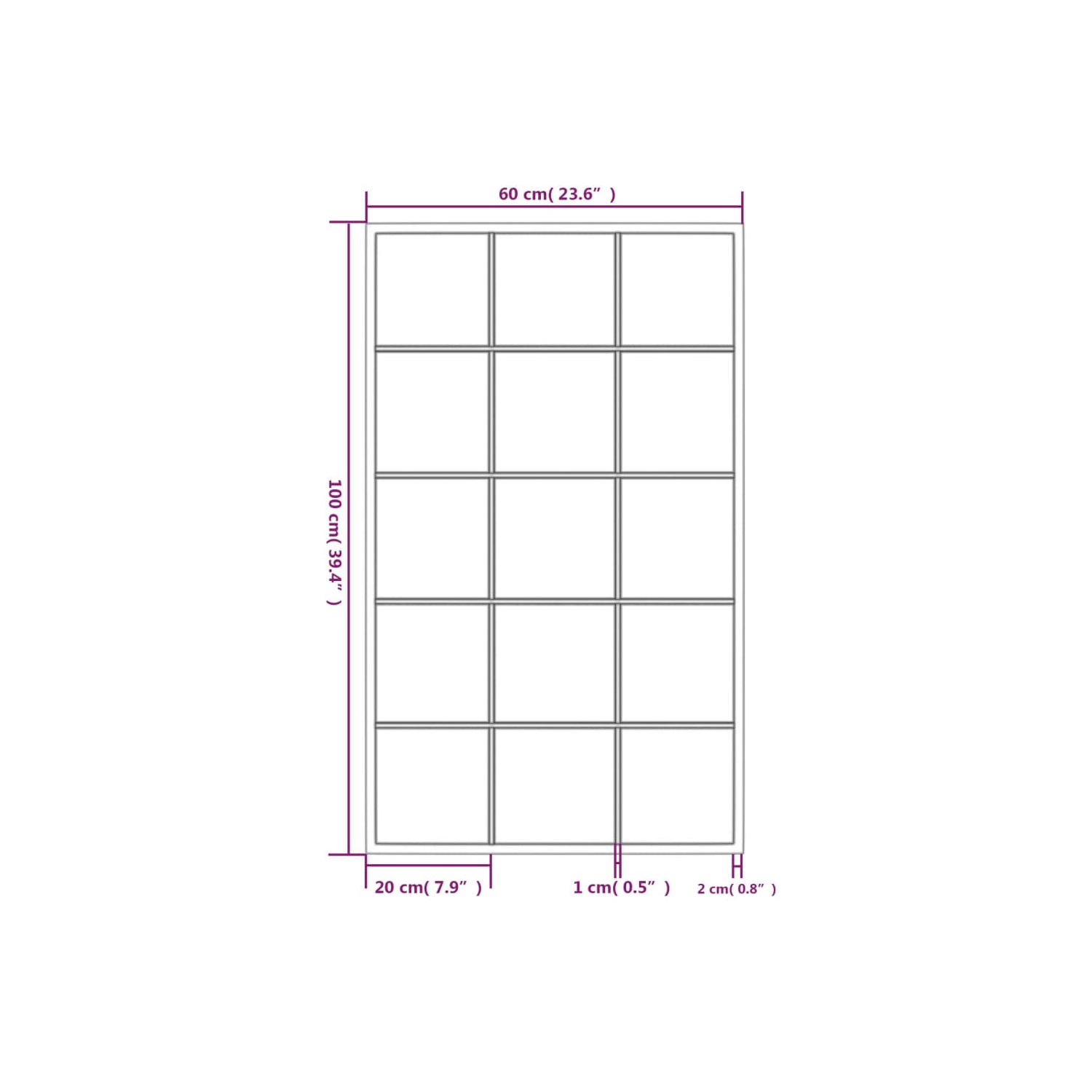 vidaXL Wall Mirrors 2 pcs Black 100x60 cm Metal