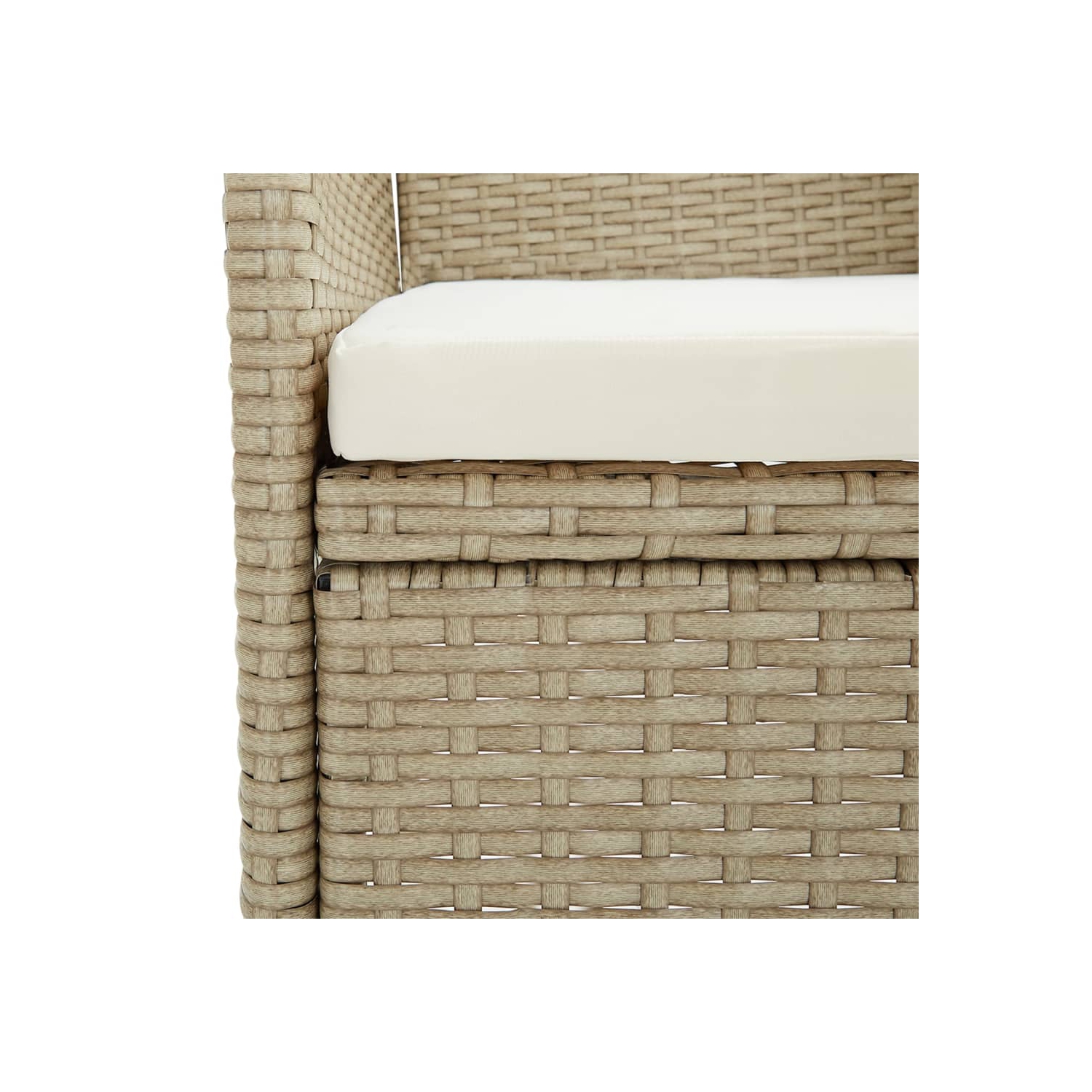 Ensemble de salle à manger 5 pièces vidaXL avec coussins beige et noir