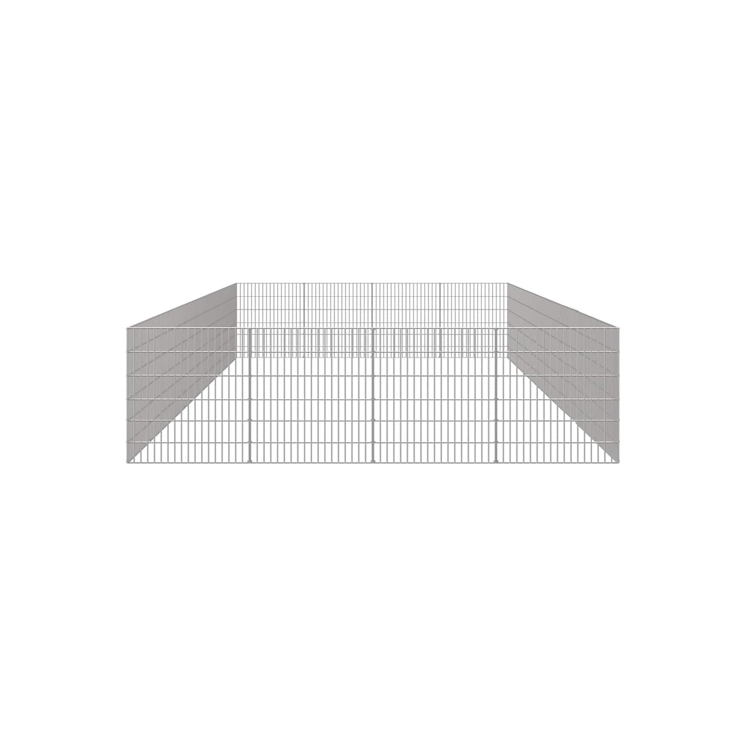 vidaXL Free Range Animal Enclosure 24-Panel 54x60 cm Galvanised Iron