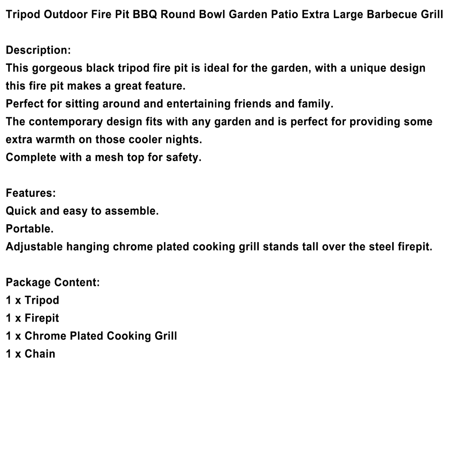 TOPTENG Portable Camping Fire Pit, Height-Adjustable Outdoor Tripod with Stainless Steel BBQ Net, Charcoal Grill, and Garden Patio Heater for