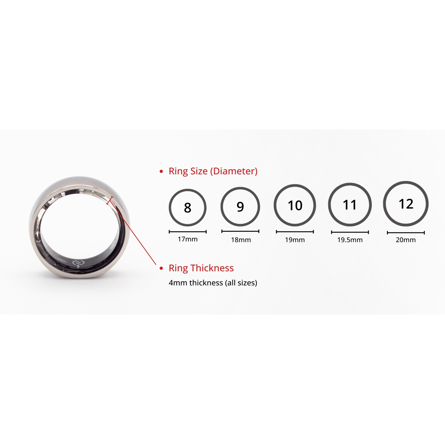 OHM Smart Ring | Silver | Size 09 | Titanium Built | Sleep Apnea Detection | Health & Fitness Monitoring | No additional fees required