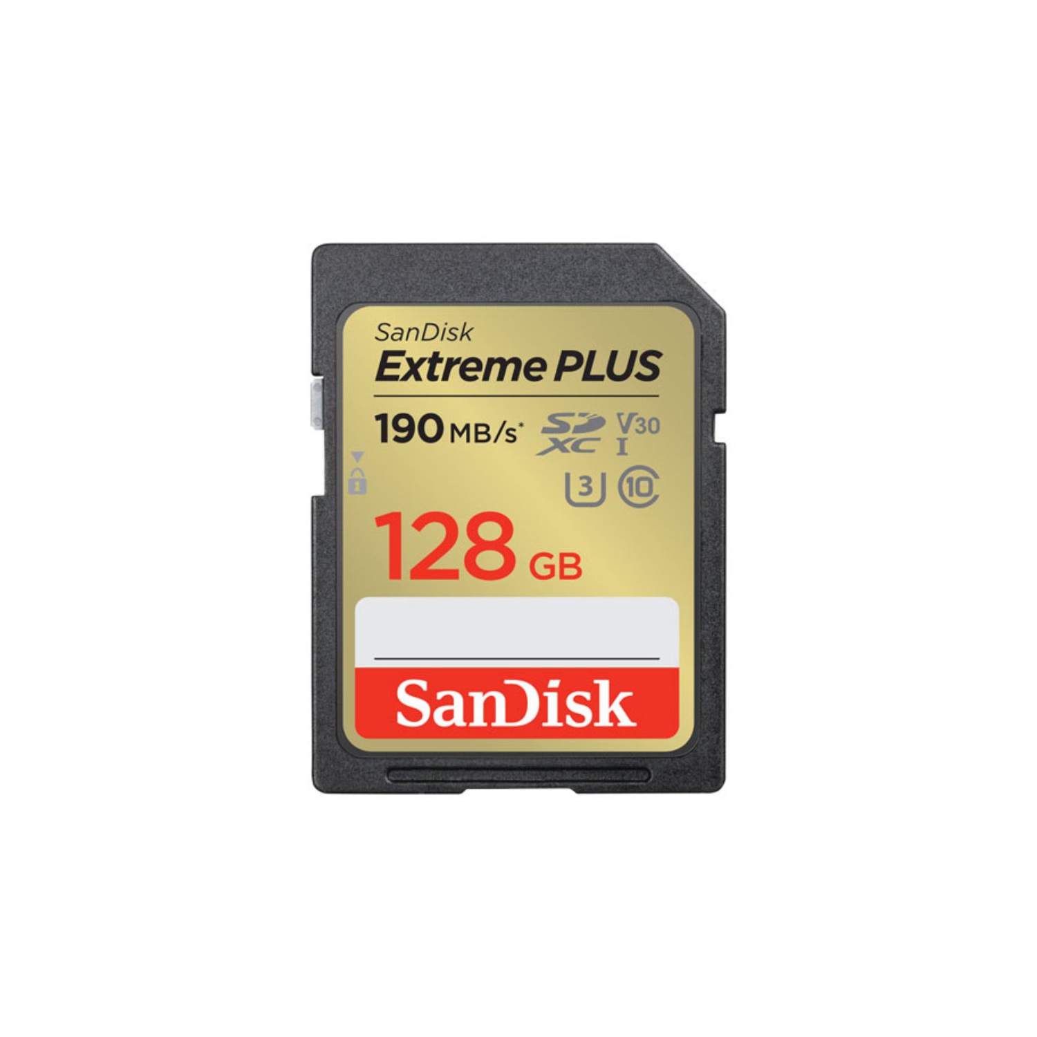 Carte mémoire SDXC 190&nbsp;Mo/s Extreme Plus 128&nbsp;Go de SanDisk - Remis à neuf