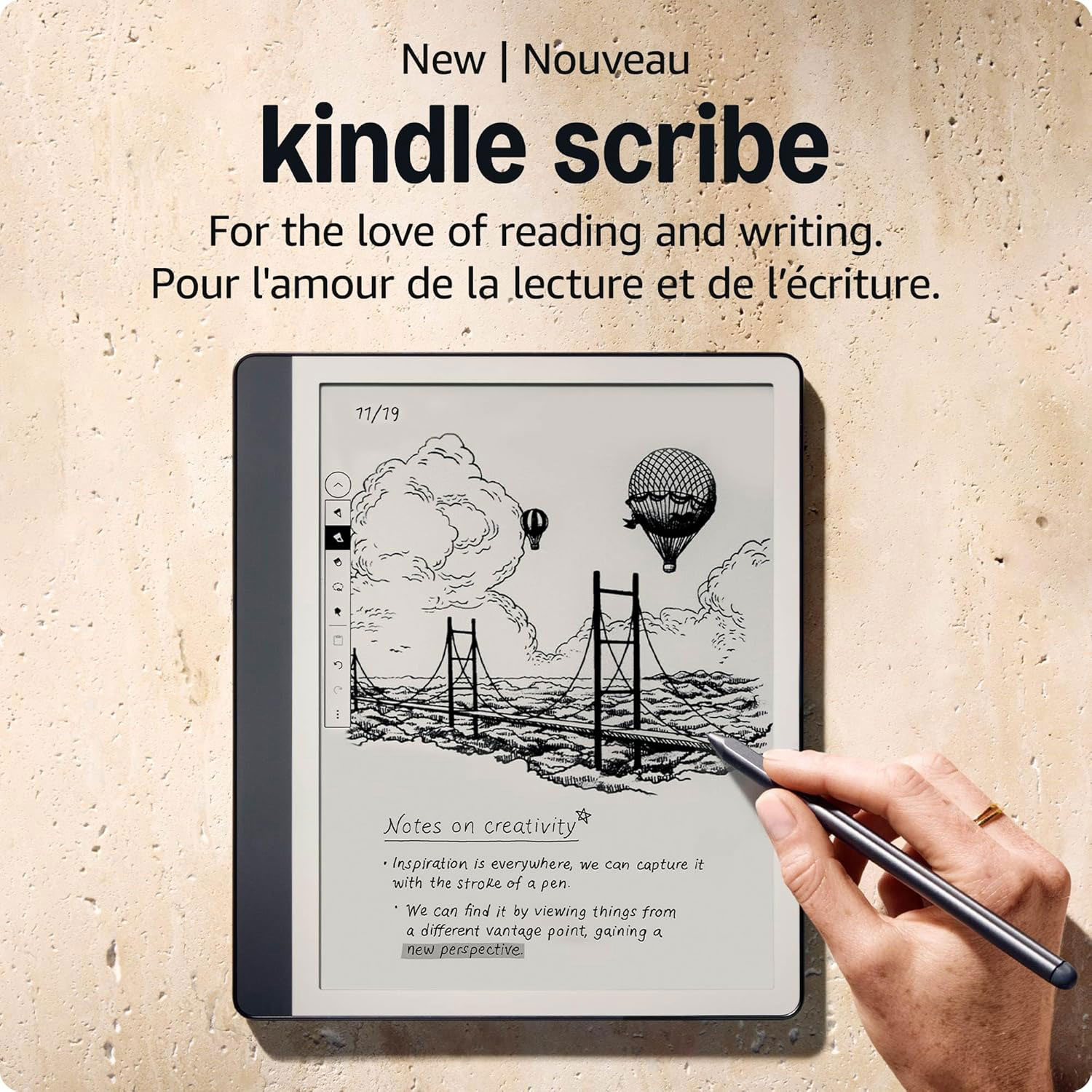 Amazon Kindle Scribe 64GB 10.2" Digital eReader with Touchscreen & Premium Pen - Tungsten