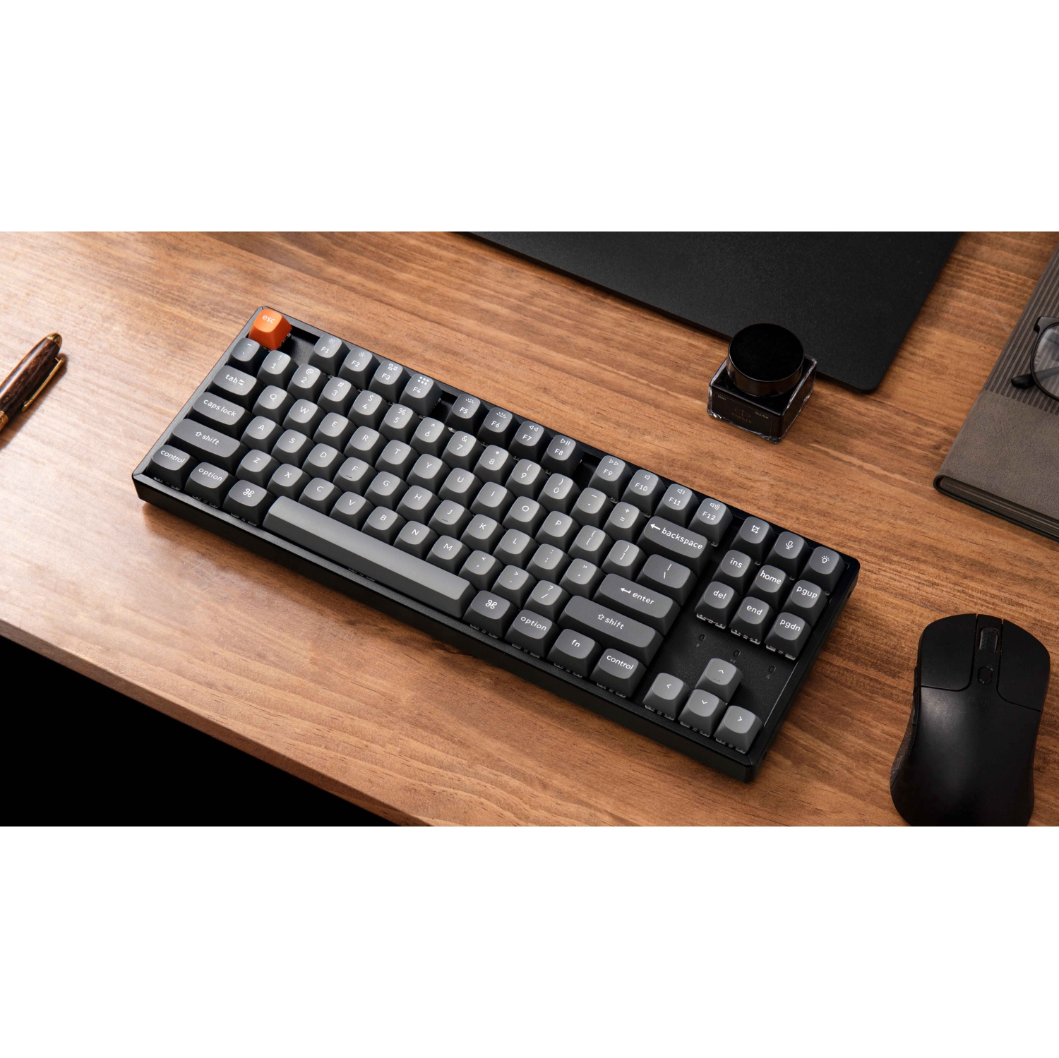 Keychron K8 Max Wireless RGB Hotswap Mechanical Gaming Keyboard – TKL Layout, K Super Red Switches – Compatible with Windows & macOS, Black (K8M-J1)