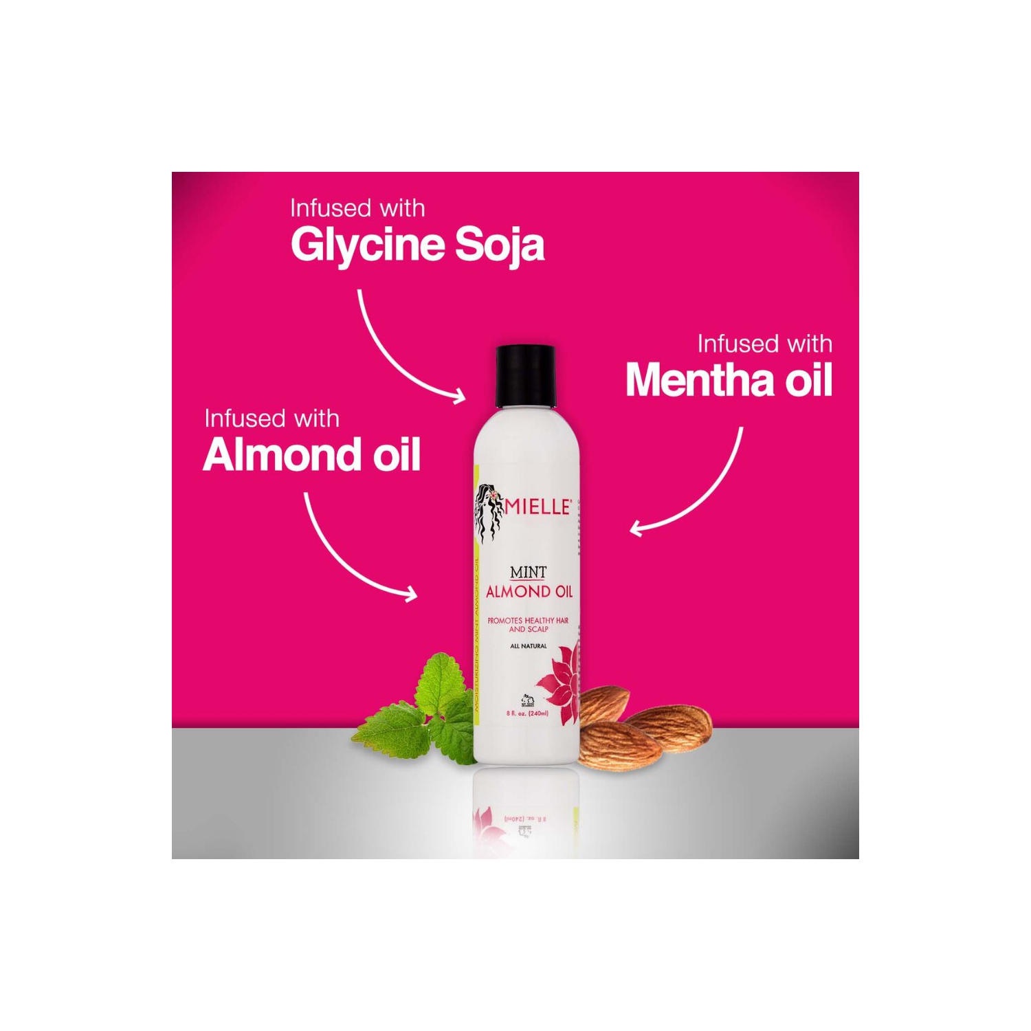 Mielle Mint Almond Oil 8 oz