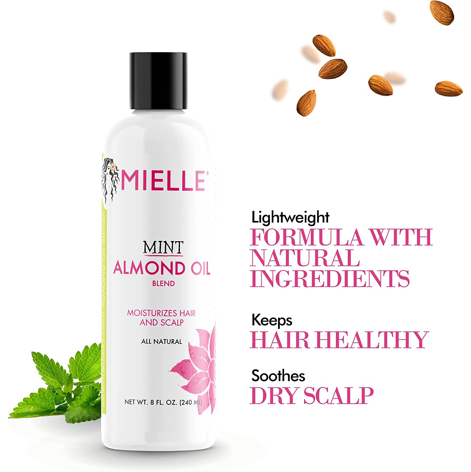 Mielle Mint Almond Oil 8 oz