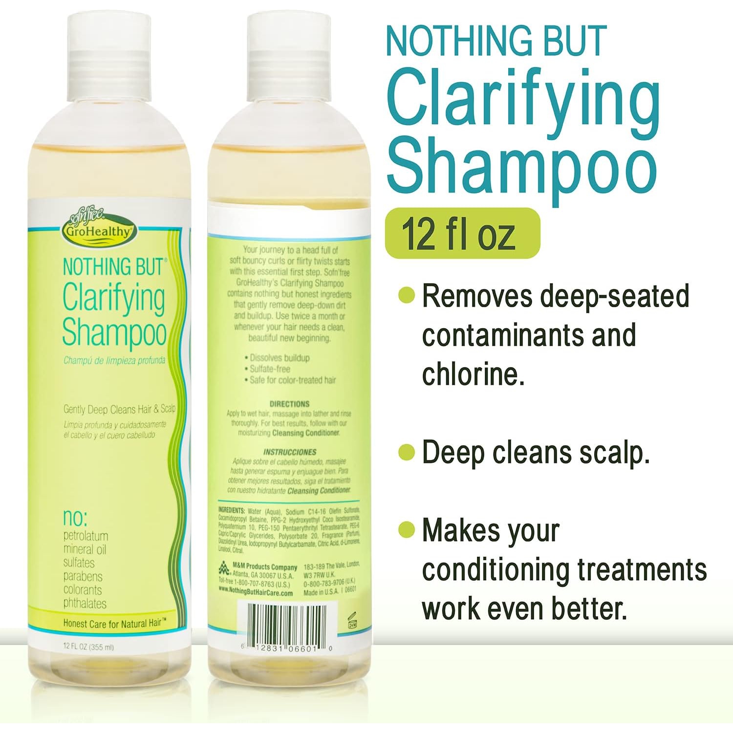 Nothing But Clarifying Shampoo Sulfate-Free Detox for Natural Hair 12oz Single