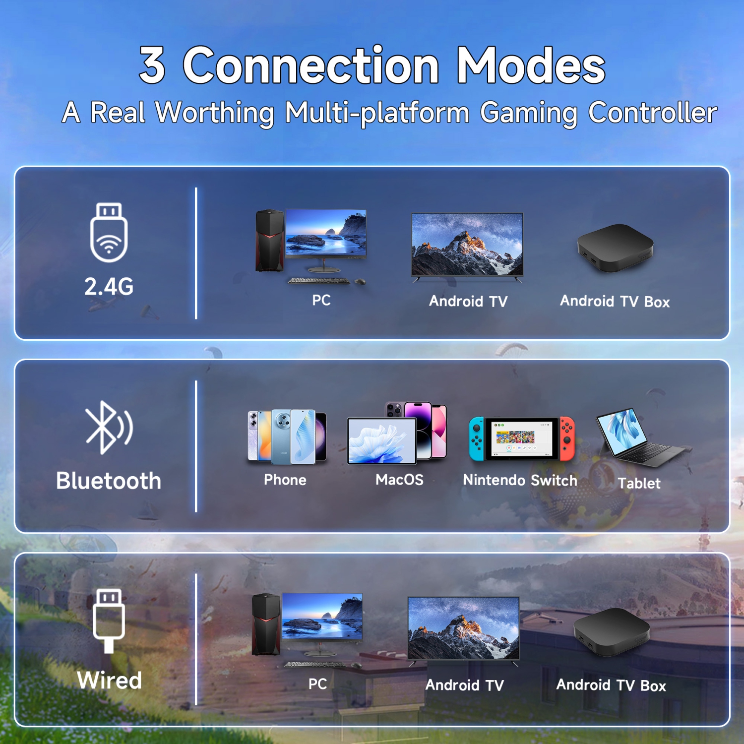 Manette sans fil EasySMX X15/manette de jeu pour Switch/éclairage PC-RVB/manches à effet Hall/gâchettes à effet Hall-Mechanic