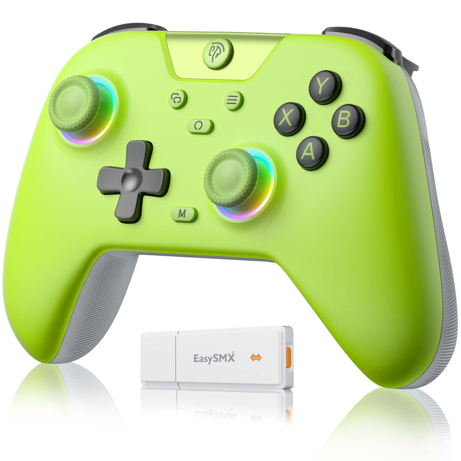 Manette sans fil EasySMX X05 pour Switch/PC/Android - Manette Bluetooth avec manches à balai à effet Hall et gâchette, Turbo, vibrations, RVB -G.