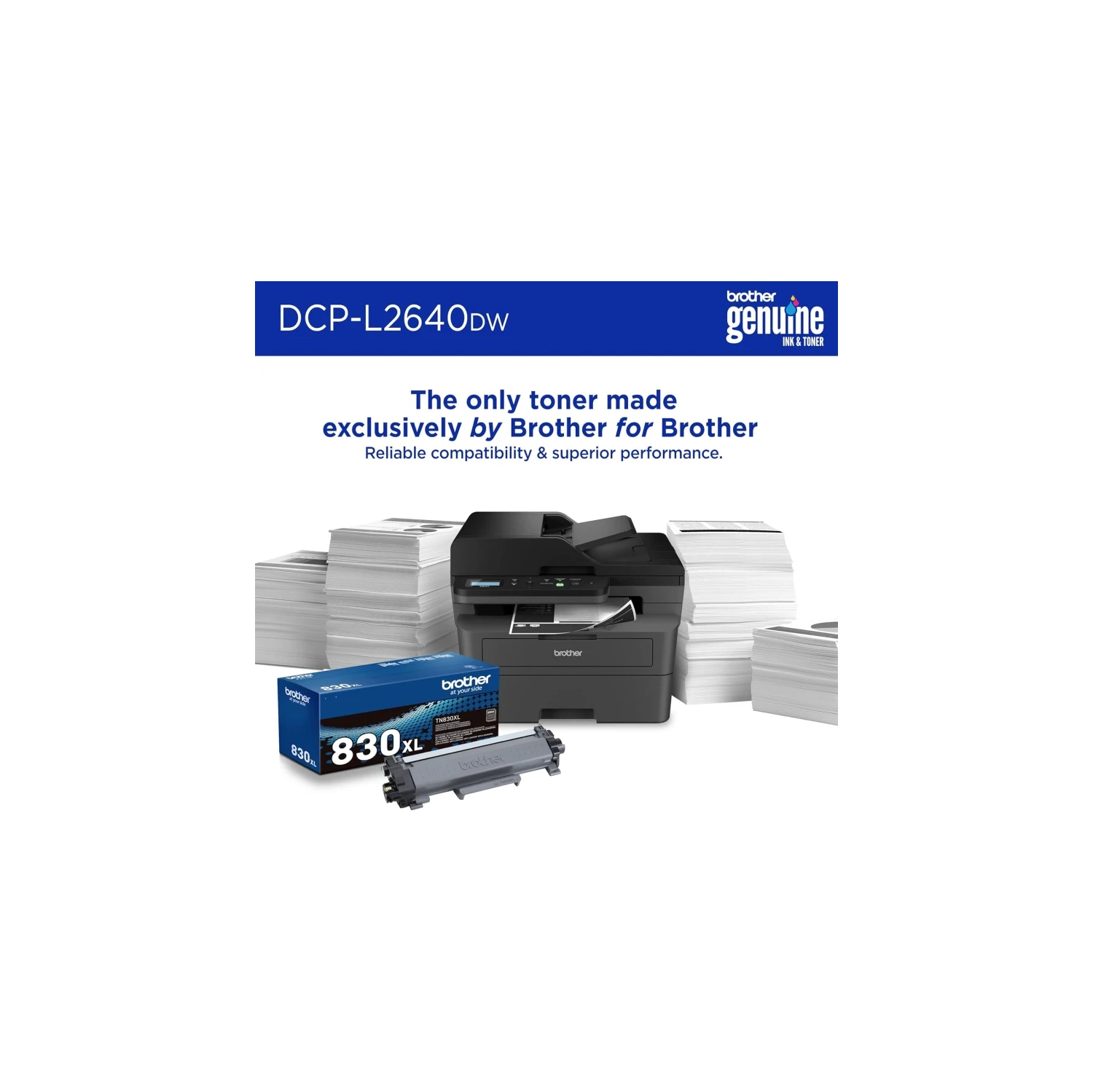 Imprimante laser monochrome multifonction DCP-L2640DW de Brother - 700 impressions dans la boîte pour les entreprises