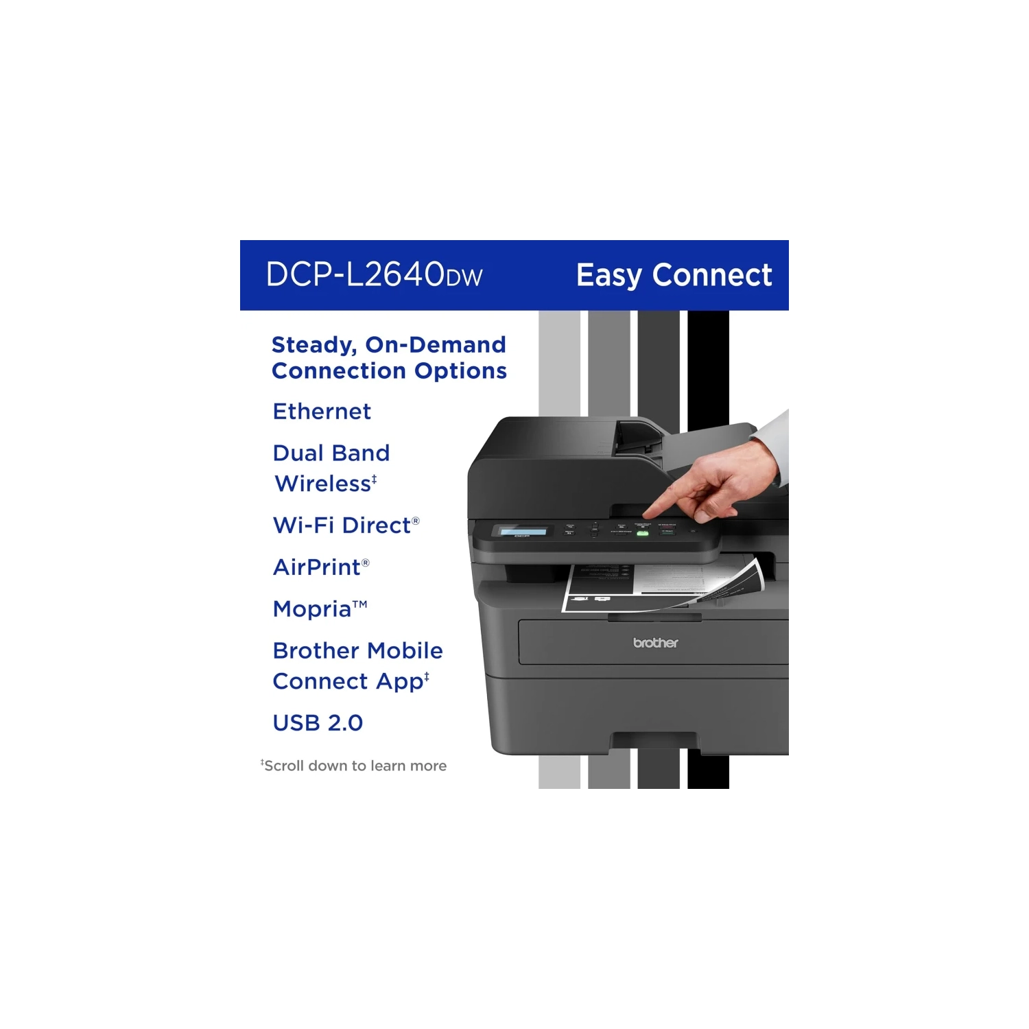 Imprimante laser monochrome multifonction DCP-L2640DW de Brother - 700 impressions dans la boîte pour les entreprises