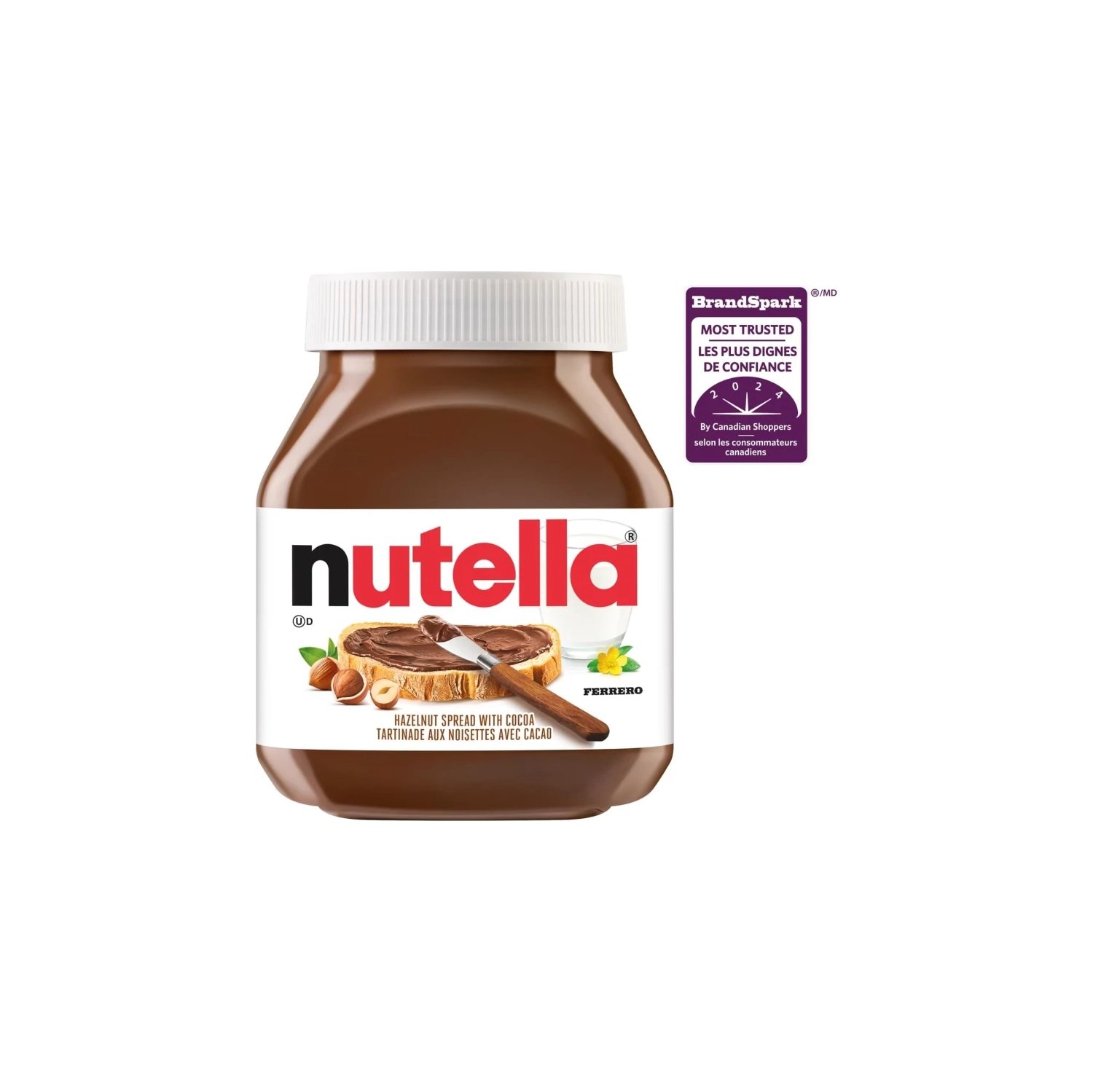 Tartinade aux noisettes NUTELLA avec cacao – Pot 1&nbsp;kg en vrac pour déjeuner et collations