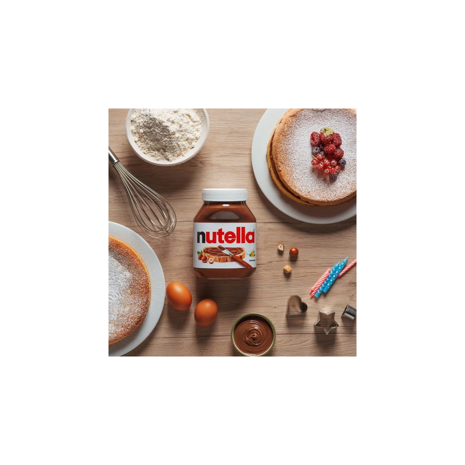 Tartinade aux noisettes NUTELLA avec cacao – Pot 1&nbsp;kg en vrac pour déjeuner et collations