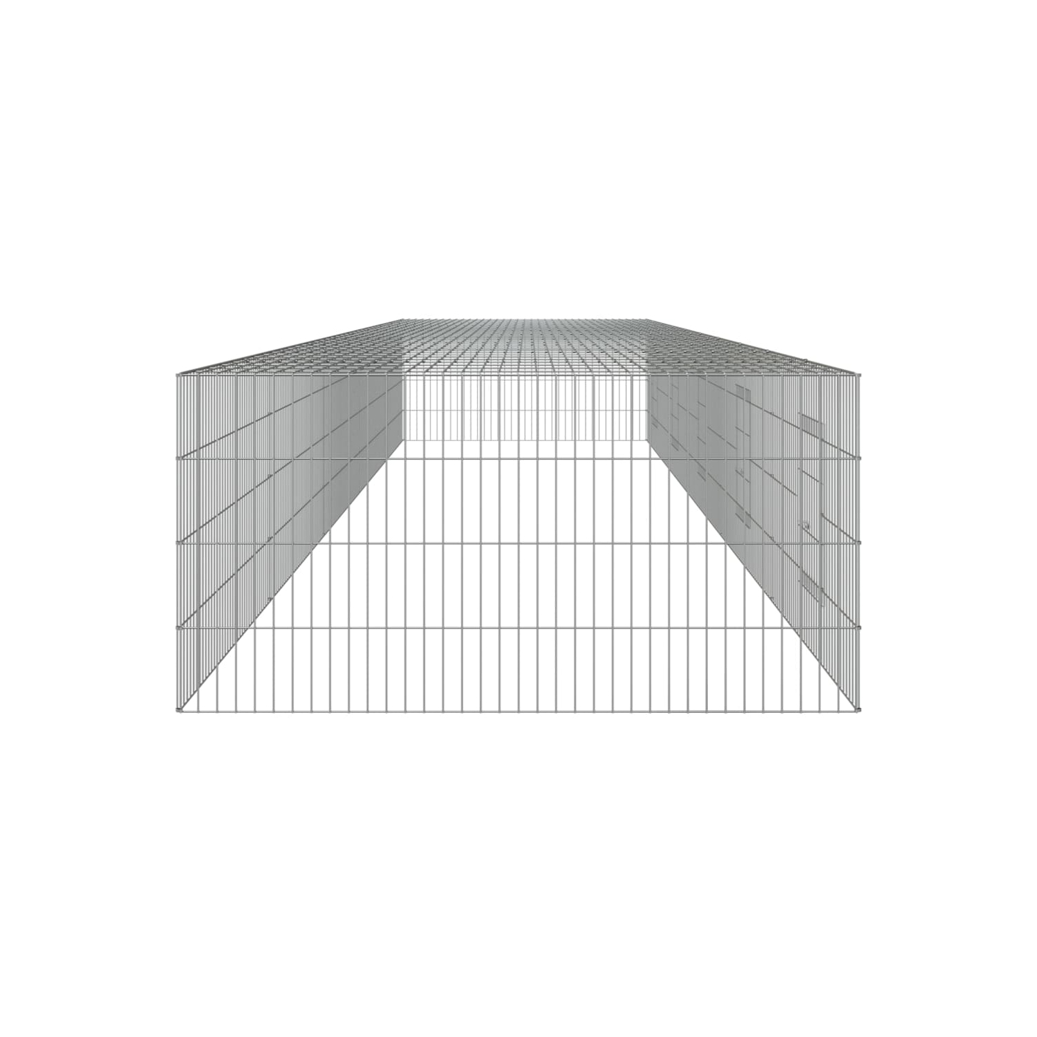 vidaXL 5-Panel Rabbit Cage 541x109x54 cm Galvanised Iron