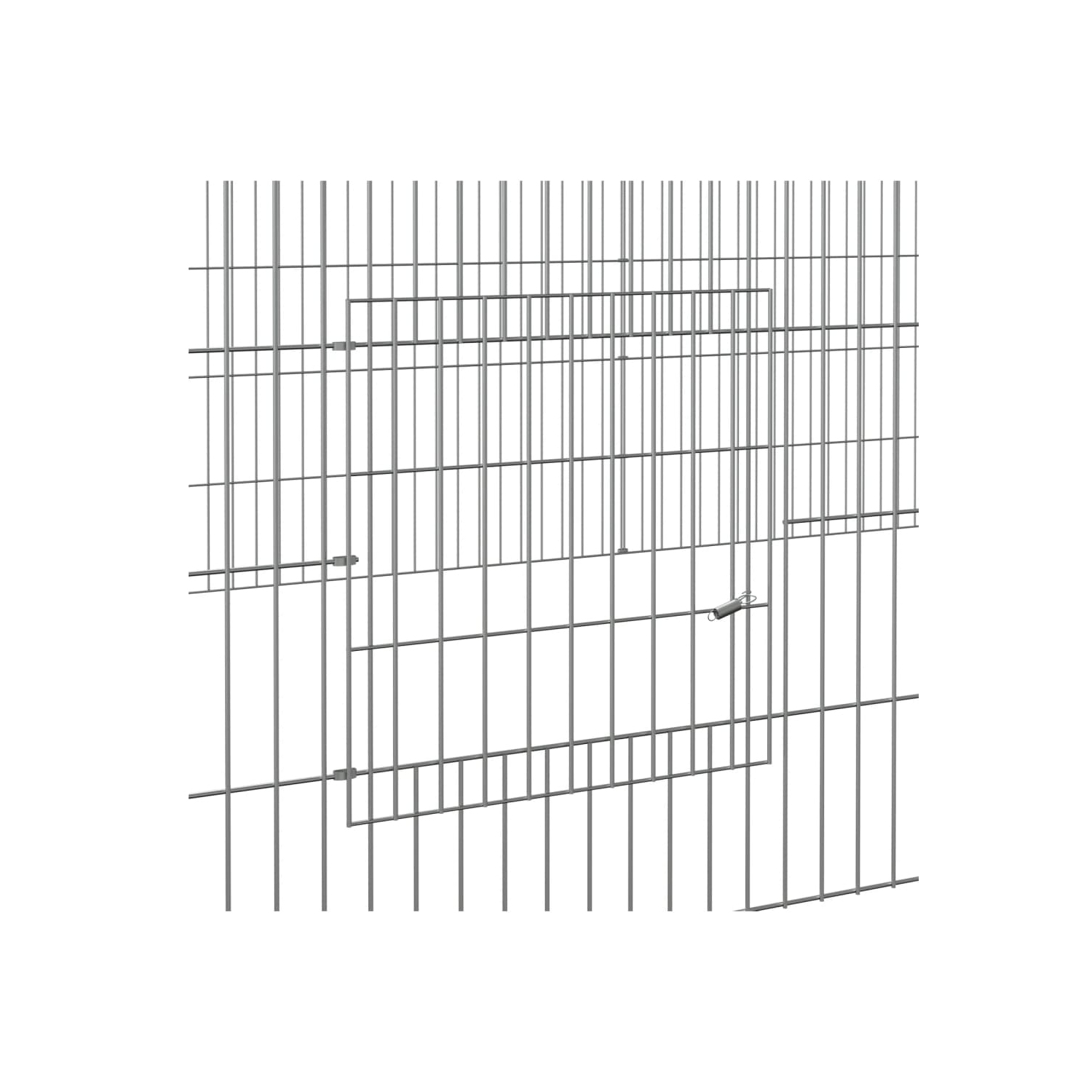 vidaXL 5-Panel Rabbit Cage 541x109x54 cm Galvanised Iron