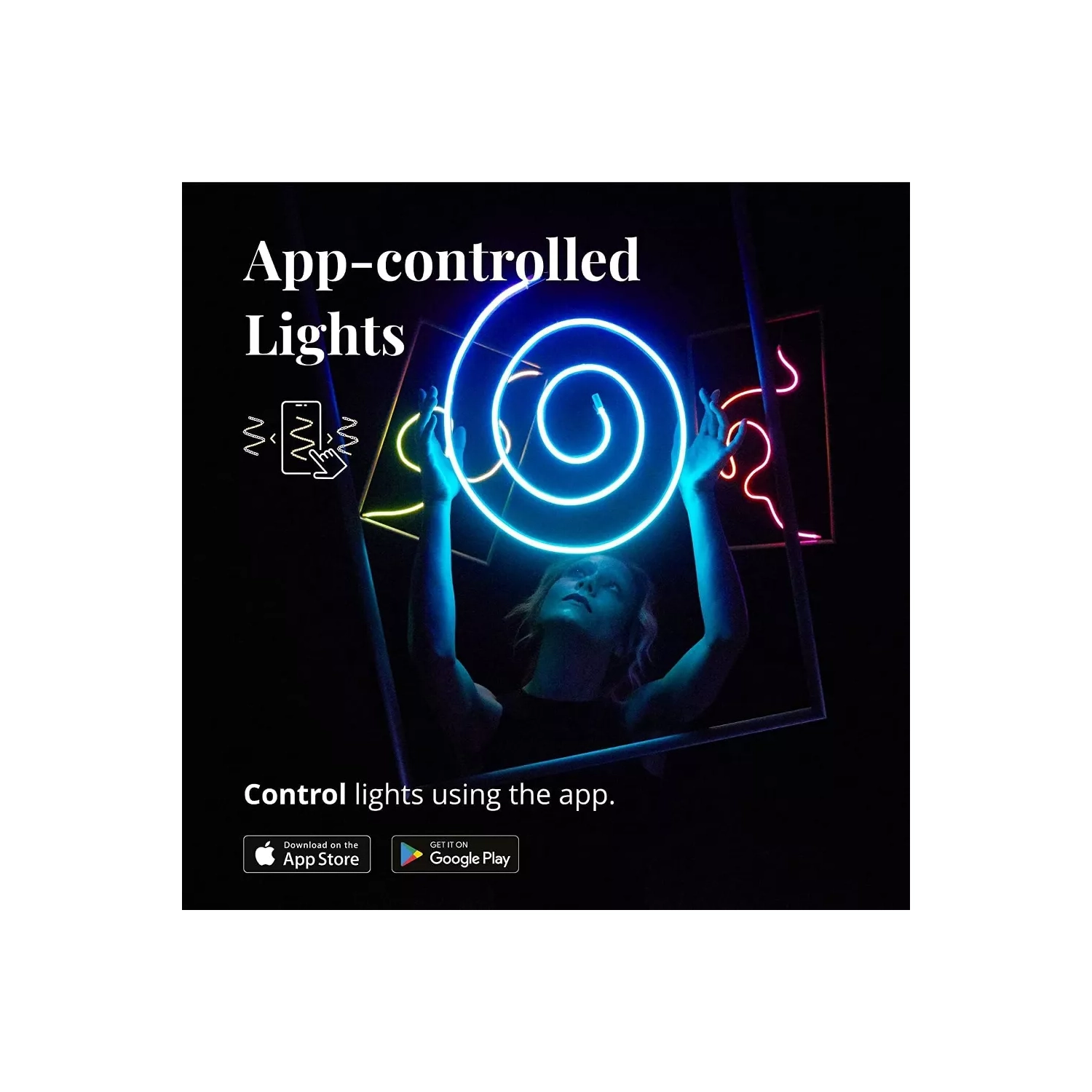 Twinkly Flex 10ft, LED Tube Multicolor, RGB LED Strip Flexible, Compatible with HomeKit, Alexa and Google Home, Gaming Lights, 16 M+ Colors, USB C