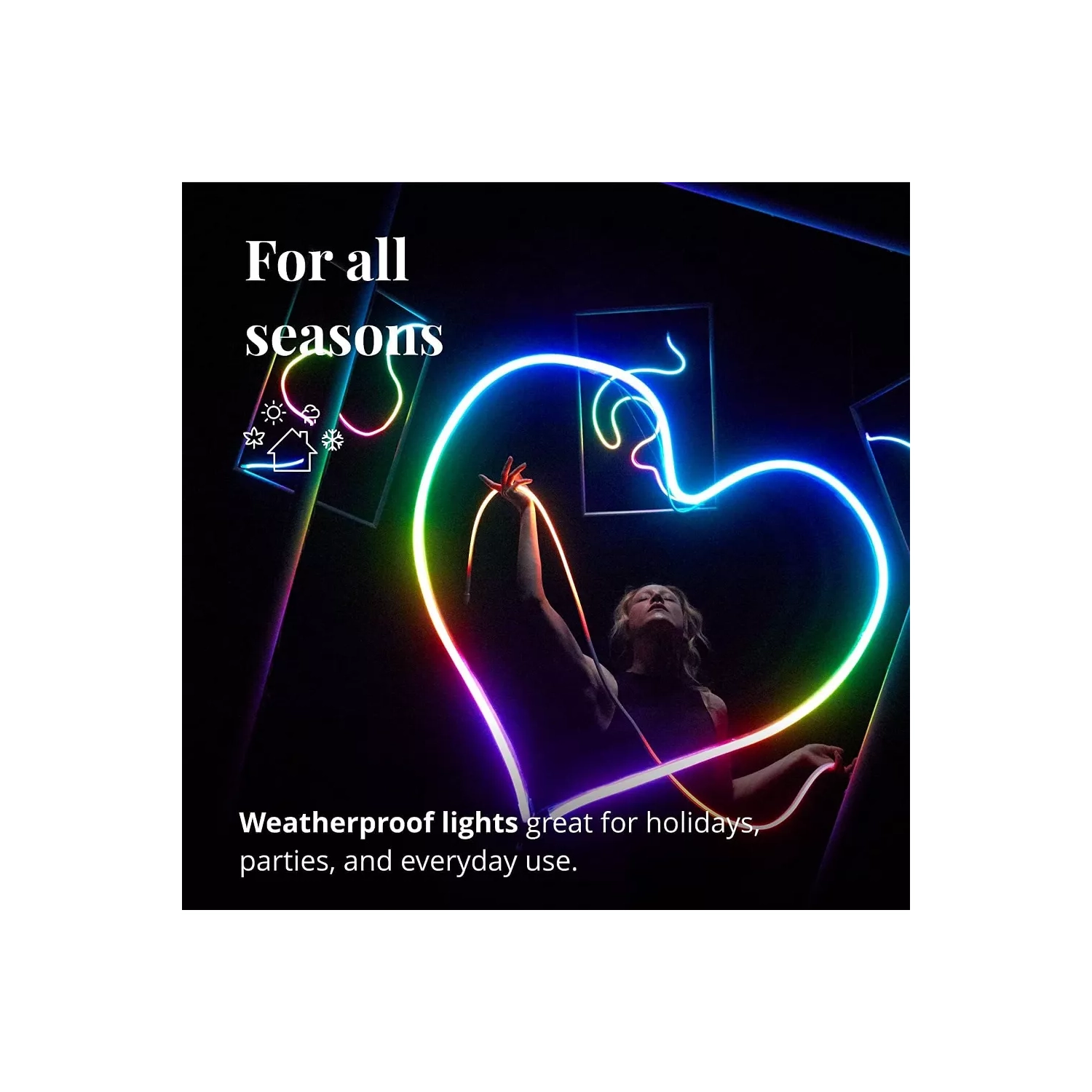 Twinkly Flex 10ft, LED Tube Multicolor, RGB LED Strip Flexible, Compatible with HomeKit, Alexa and Google Home, Gaming Lights, 16 M+ Colors, USB C