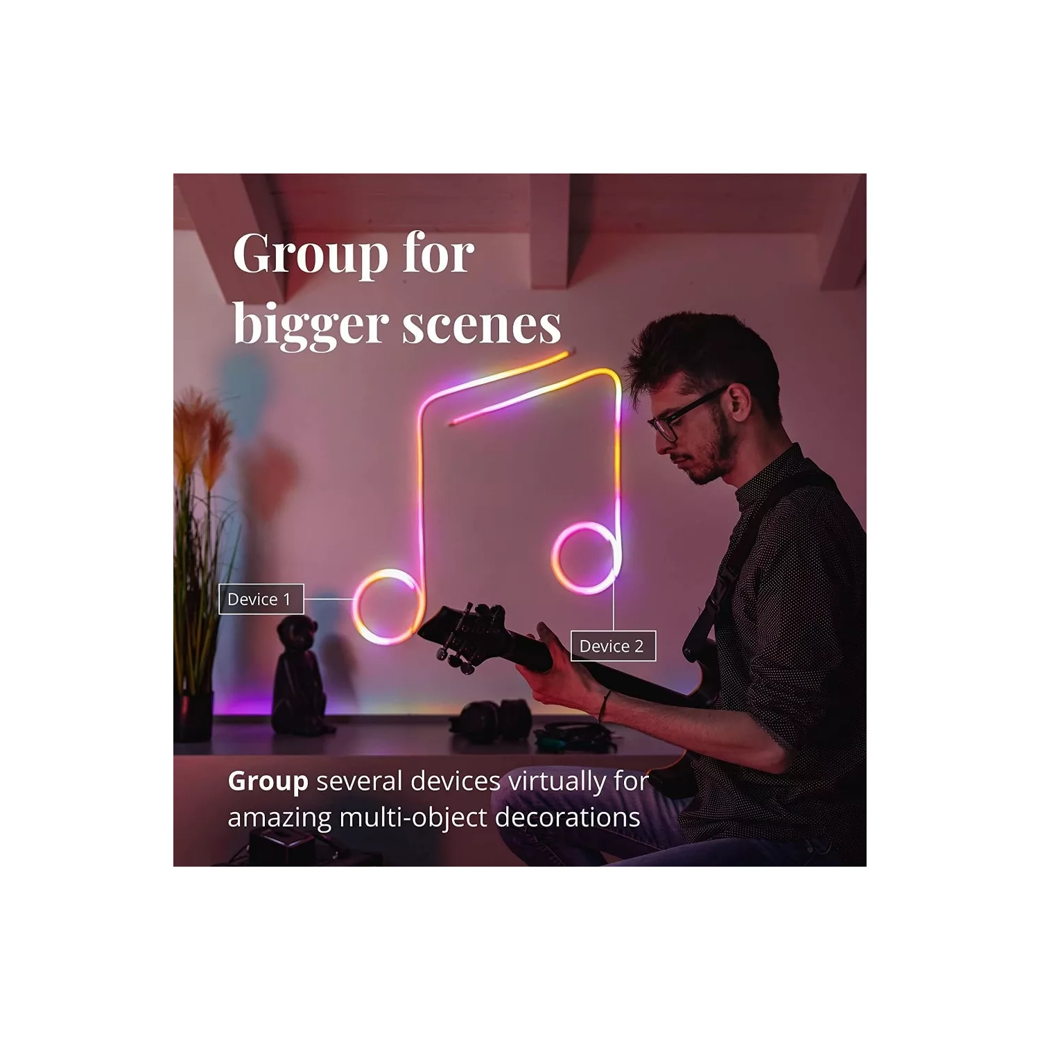 Twinkly Flex 10ft, LED Tube Multicolor, RGB LED Strip Flexible, Compatible with HomeKit, Alexa and Google Home, Gaming Lights, 16 M+ Colors, USB C