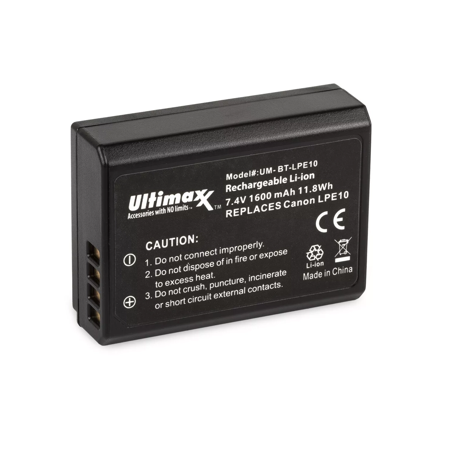 ULTIMAXX Travel Charger + 2x Replacement Battery for Canon LPE10 1600mah