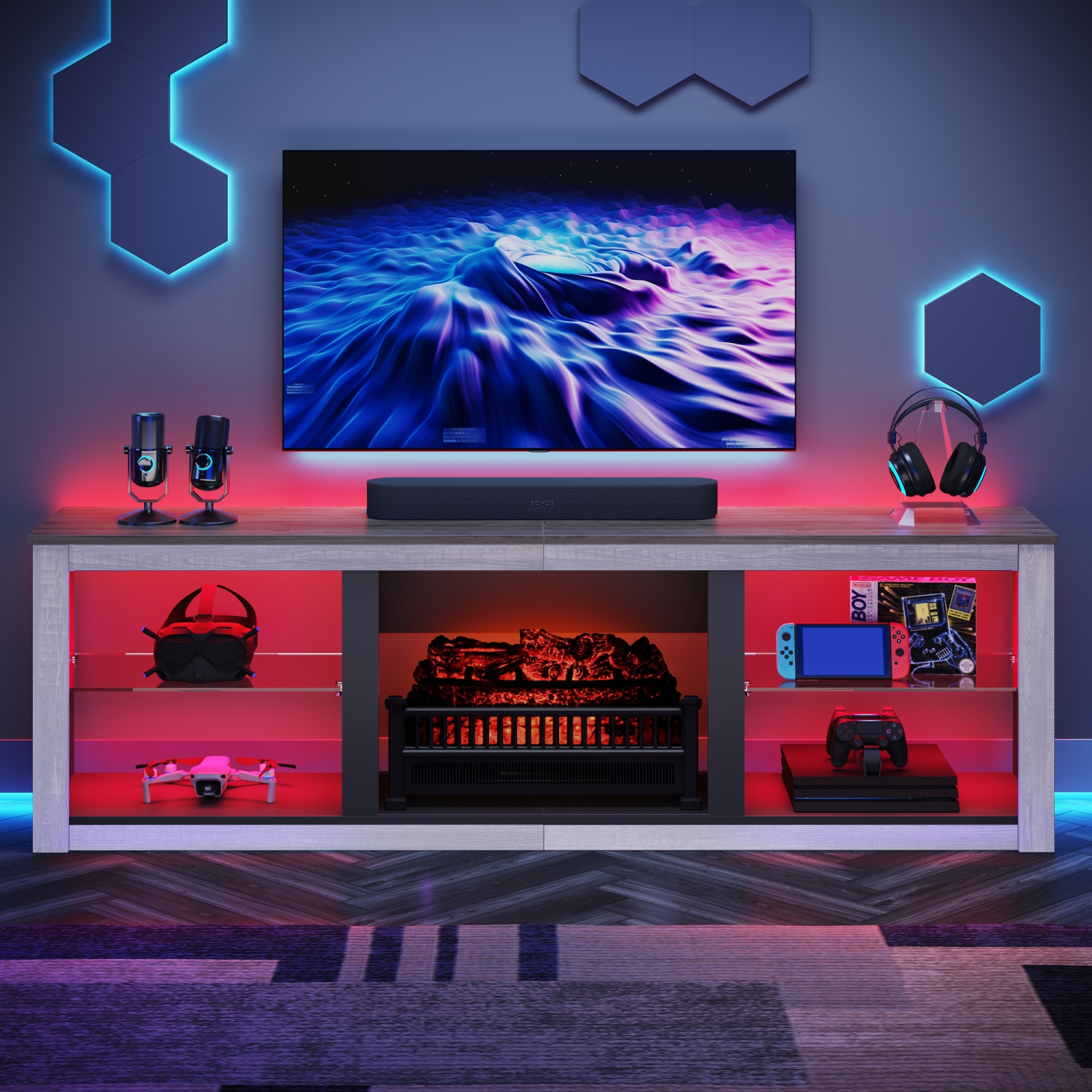 Console multimédia Bestier de 71&nbsp;po