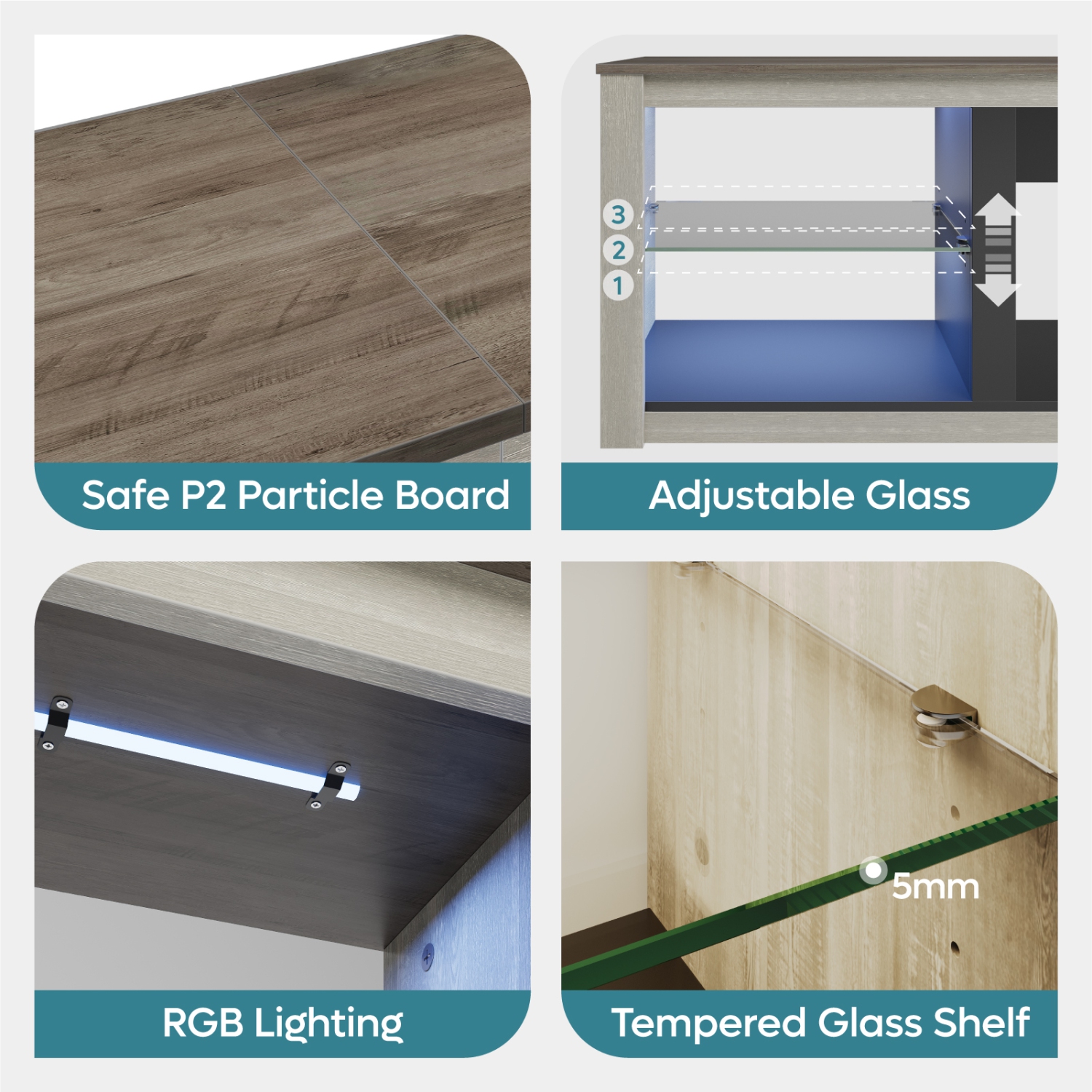 Console multimédia Bestier de 71&nbsp;po