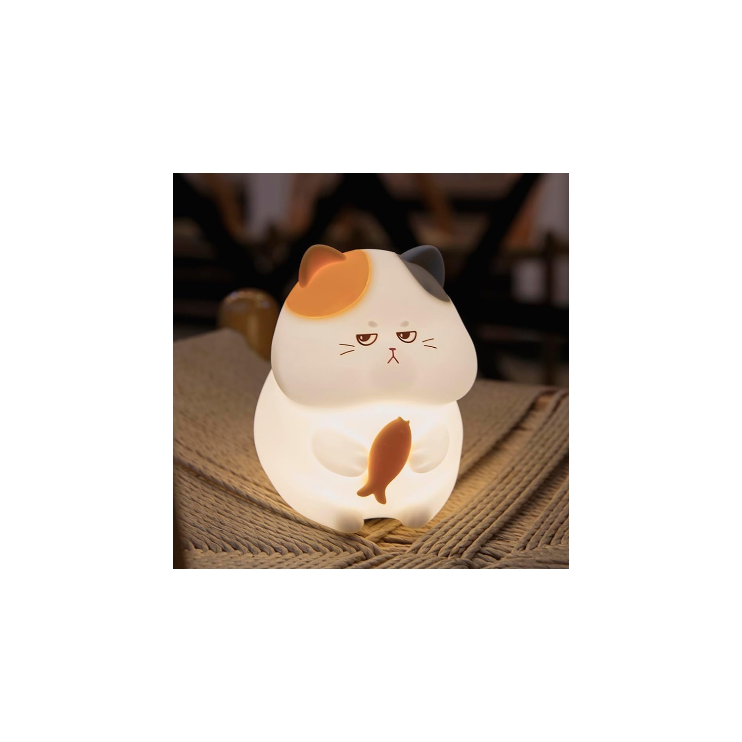 Veilleuse en silicone Cute Cat 7 couleurs modifiables 3 Luminosité Lampe de nuit rechargeable KAWAII pour décoration de chambre d'enfant