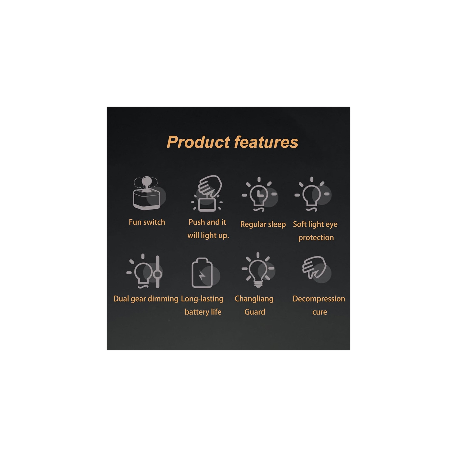 Usrechargeable Night Light Cute Bedside Lamp Bedroom Adjustable Dimmable Soft Glow USB Rechargeable Wireless Portable Desktop Yellow