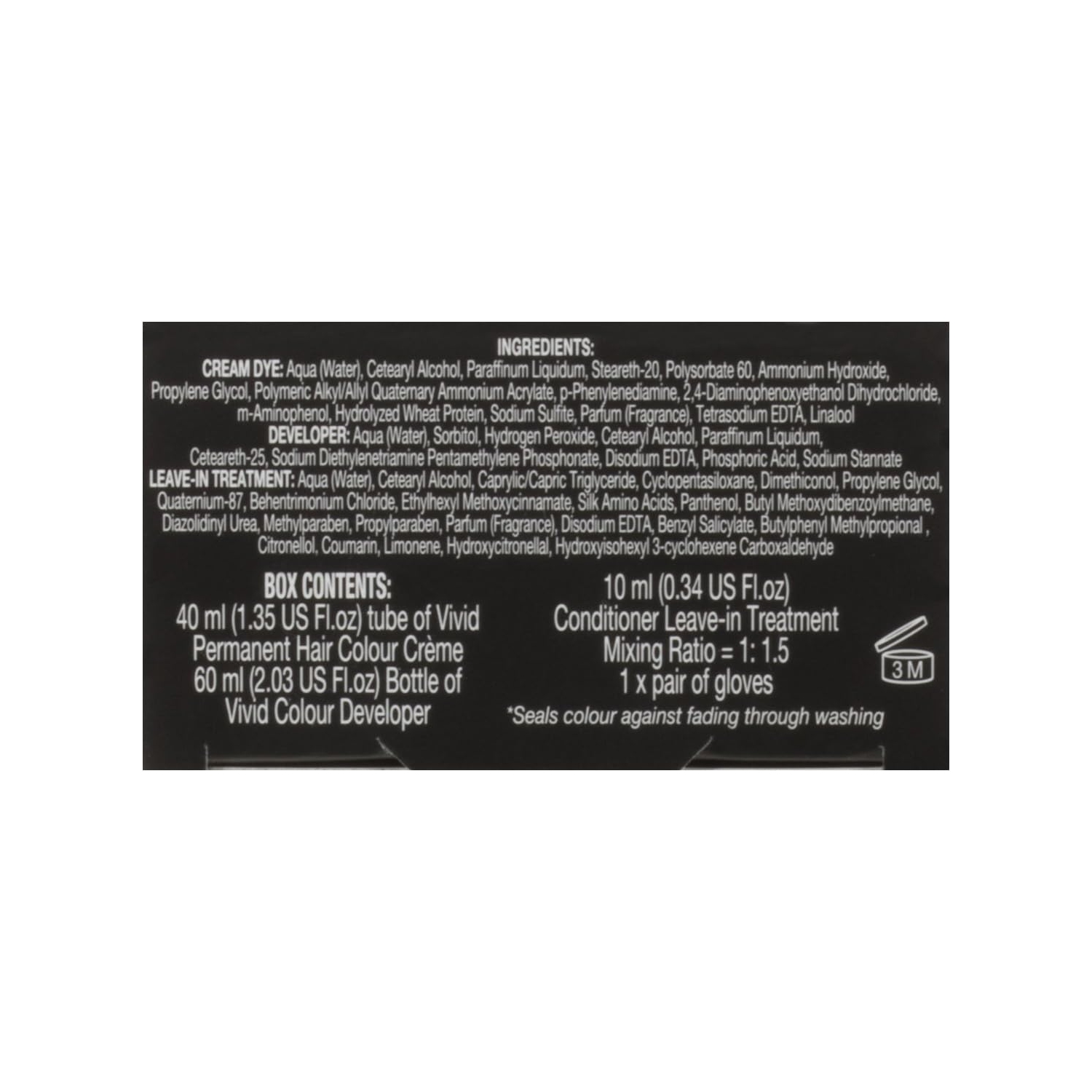 Revlon Realistic Vivid Colour Protein Infused Permanent Color Hair Dye with Color Lock Technology, Jet Black 110ml